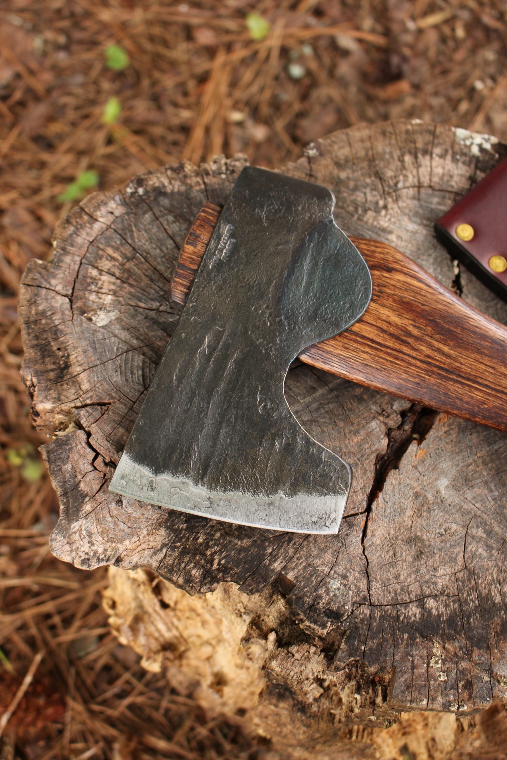 handmade, usa made, usa made axe, hatchet, chopping, wood chopping, outdoor, outdoorsman, survival, backwoodsman, hickory, axe made in america, axes made in the usa, ike bullington, wolf valley forge, valley forge, pack axe, back packing, camping, trail axe, hunting axe, trappers axe, camp axe, bush axe, belt axe, pack axe, leather shoulder rig, chopping axe, leather axe carrier, shoulder sling for axe, carpenter's axe, Wolf Valley Forge, Wolf Valley Forge axe release, Axe Wax, haversack, go back, man purse, man bag, canvas bag, reenactor, reenacting