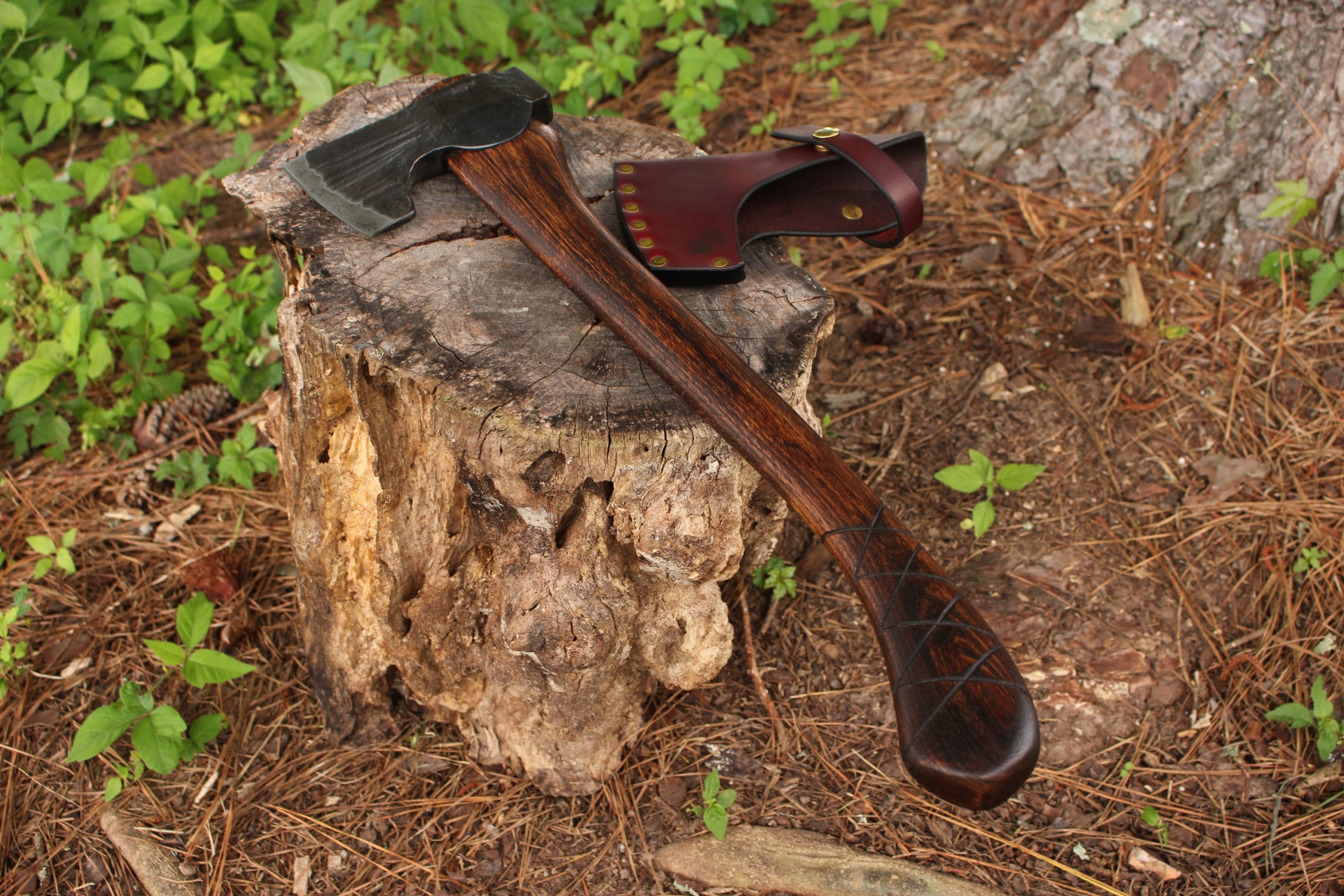 handmade, usa made, usa made axe, hatchet, chopping, wood chopping, outdoor, outdoorsman, survival, backwoodsman, hickory, axe made in america, axes made in the usa, ike bullington, wolf valley forge, valley forge, pack axe, back packing, camping, trail axe, hunting axe, trappers axe, camp axe, bush axe, belt axe, pack axe, leather shoulder rig, chopping axe, leather axe carrier, shoulder sling for axe, carpenter's axe, Wolf Valley Forge, Wolf Valley Forge axe release, Axe Wax, haversack, go back, man purse, man bag, canvas bag, reenactor, reenacting