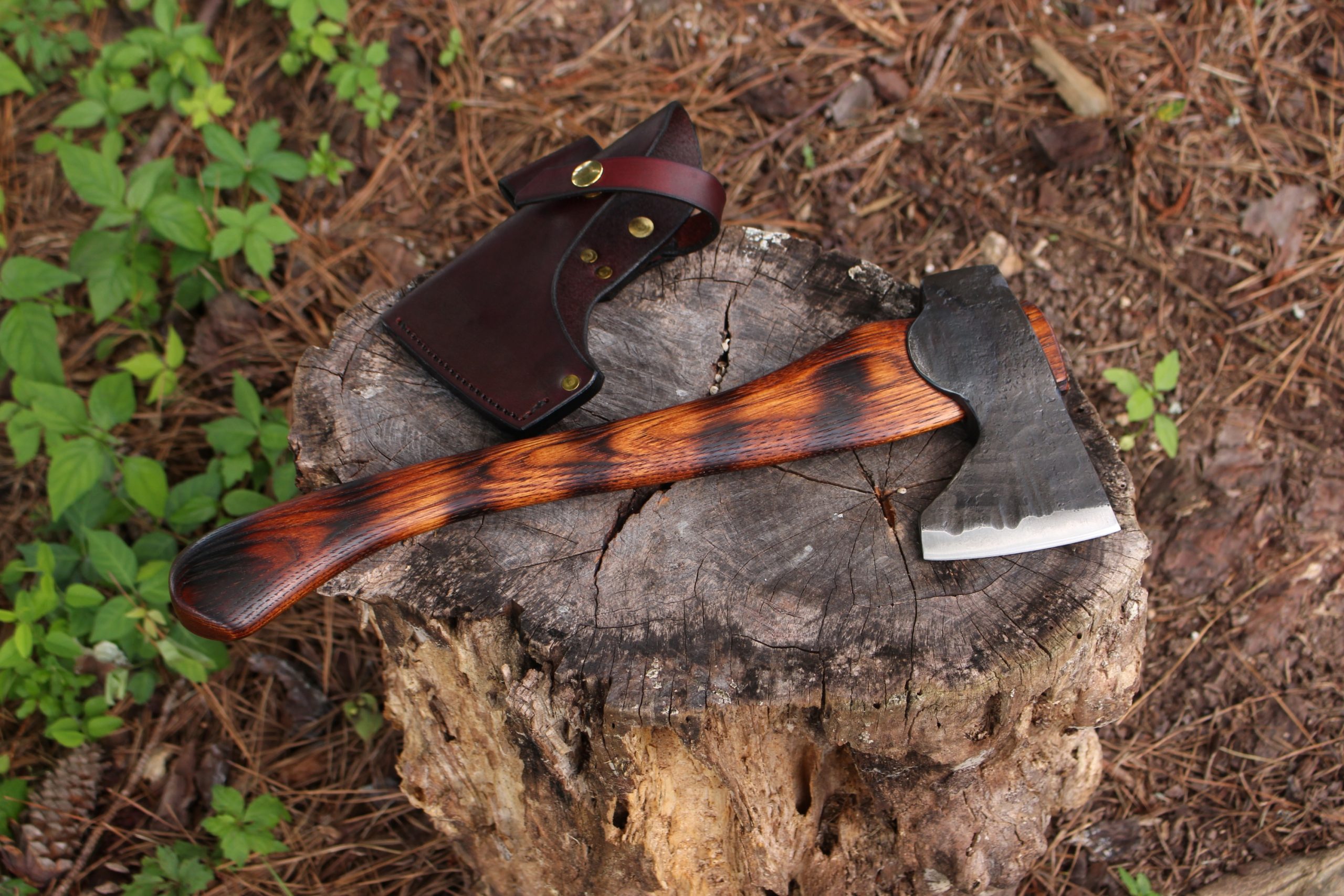 handmade, usa made, usa made axe, hatchet, chopping, wood chopping, outdoor, outdoorsman, survival, backwoodsman, hickory, axe made in america, axes made in the usa, ike bullington, wolf valley forge, valley forge, pack axe, back packing, camping, trail axe, hunting axe, trappers axe, camp axe, bush axe, belt axe, pack axe, leather shoulder rig, chopping axe, leather axe carrier, shoulder sling for axe, carpenter's axe, Wolf Valley Forge, Wolf Valley Forge axe release, Axe Wax, haversack, go back, man purse, man bag, canvas bag, reenactor, reenacting