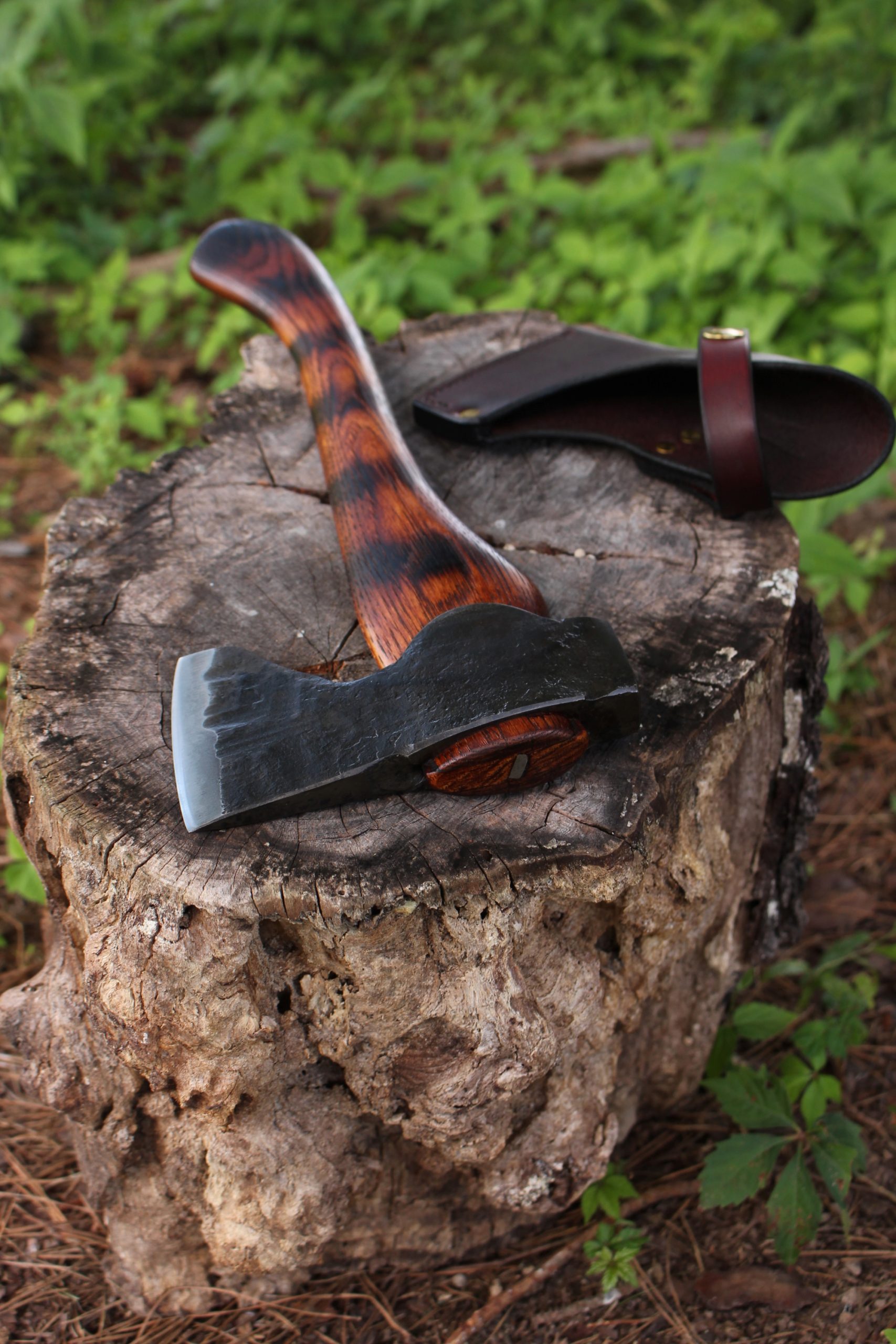 handmade, usa made, usa made axe, hatchet, chopping, wood chopping, outdoor, outdoorsman, survival, backwoodsman, hickory, axe made in america, axes made in the usa, ike bullington, wolf valley forge, valley forge, pack axe, back packing, camping, trail axe, hunting axe, trappers axe, camp axe, bush axe, belt axe, pack axe, leather shoulder rig, chopping axe, leather axe carrier, shoulder sling for axe, carpenter's axe, Wolf Valley Forge, Wolf Valley Forge axe release, Axe Wax, haversack, go back, man purse, man bag, canvas bag, reenactor, reenacting