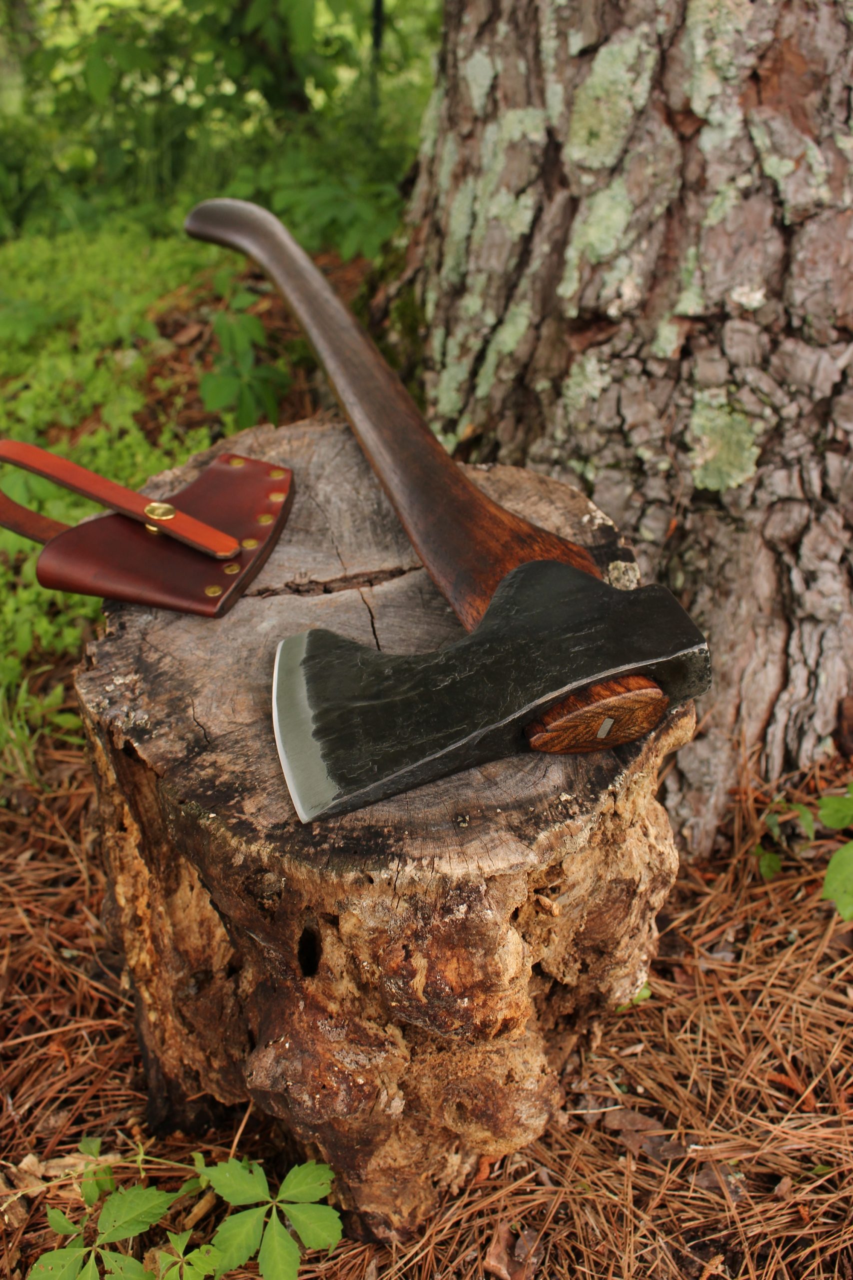 handmade, usa made, usa made axe, hatchet, chopping, wood chopping, outdoor, outdoorsman, survival, backwoodsman, hickory, axe made in america, axes made in the usa, ike bullington, wolf valley forge, valley forge, pack axe, back packing, camping, trail axe, hunting axe, trappers axe, camp axe, bush axe, belt axe, pack axe, leather shoulder rig, chopping axe, leather axe carrier, shoulder sling for axe, carpenter's axe, Wolf Valley Forge, Wolf Valley Forge axe release, Axe Wax, haversack, go bag, man purse, man bag, canvas bag, reenactor, reenacting, Trekker Axe, Axe Life