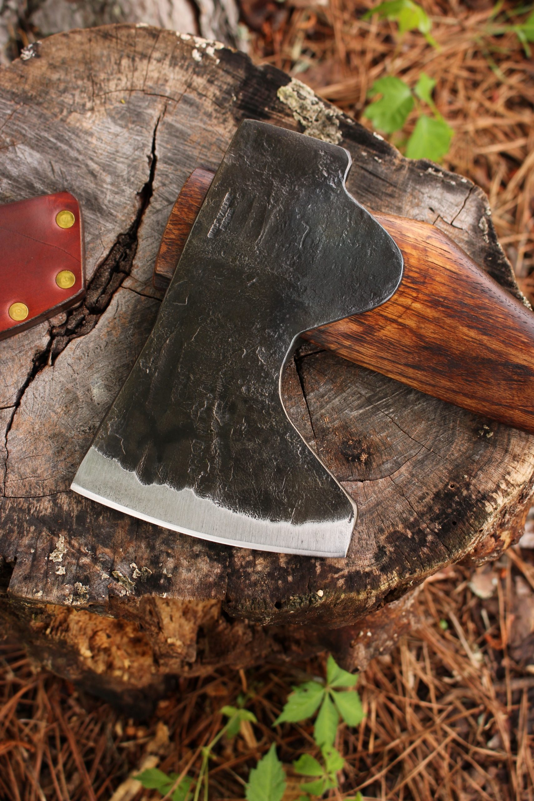 handmade, usa made, usa made axe, hatchet, chopping, wood chopping, outdoor, outdoorsman, survival, backwoodsman, hickory, axe made in america, axes made in the usa, ike bullington, wolf valley forge, valley forge, pack axe, back packing, camping, trail axe, hunting axe, trappers axe, camp axe, bush axe, belt axe, pack axe, leather shoulder rig, chopping axe, leather axe carrier, shoulder sling for axe, carpenter's axe, Wolf Valley Forge, Wolf Valley Forge axe release, Axe Wax, haversack, go bag, man purse, man bag, canvas bag, reenactor, reenacting, Trekker Axe, Axe Life