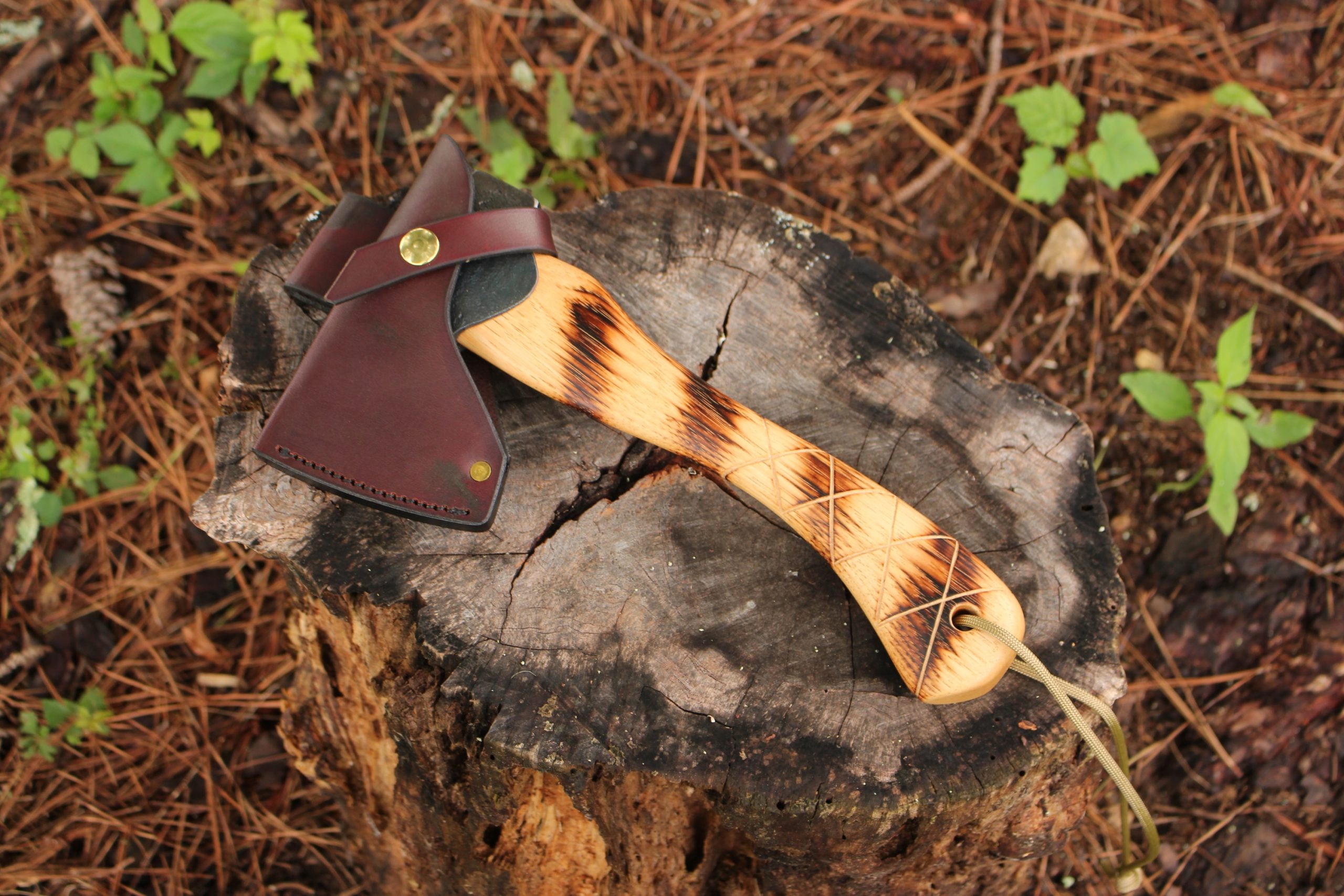 handmade, usa made, usa made axe, hatchet, chopping, wood chopping, outdoor, outdoorsman, survival, backwoodsman, hickory, axe made in america, axes made in the usa, ike bullington, wolf valley forge, valley forge, pack axe, back packing, camping, trail axe, hunting axe, trappers axe, camp axe, bush axe, belt axe, pack axe, leather shoulder rig, chopping axe, leather axe carrier, shoulder sling for axe, carpenter's axe, Wolf Valley Forge, Wolf Valley Forge axe release, Axe Wax, haversack, go bag, man purse, man bag, canvas bag, reenactor, reenacting, Trekker Axe, Axe Life