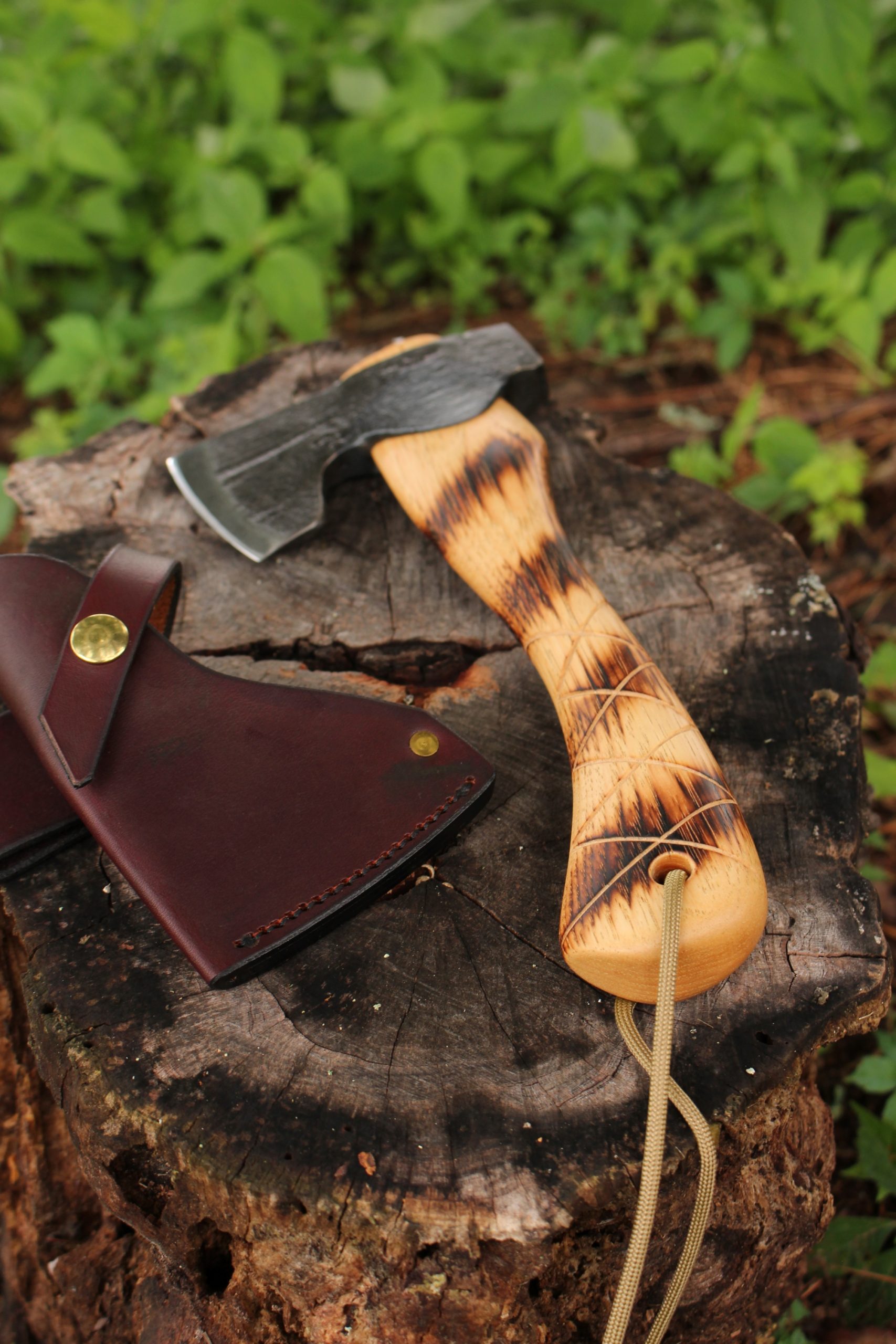 handmade, usa made, usa made axe, hatchet, chopping, wood chopping, outdoor, outdoorsman, survival, backwoodsman, hickory, axe made in america, axes made in the usa, ike bullington, wolf valley forge, valley forge, pack axe, back packing, camping, trail axe, hunting axe, trappers axe, camp axe, bush axe, belt axe, pack axe, leather shoulder rig, chopping axe, leather axe carrier, shoulder sling for axe, carpenter's axe, Wolf Valley Forge, Wolf Valley Forge axe release, Axe Wax, haversack, go bag, man purse, man bag, canvas bag, reenactor, reenacting, Trekker Axe, Axe Life