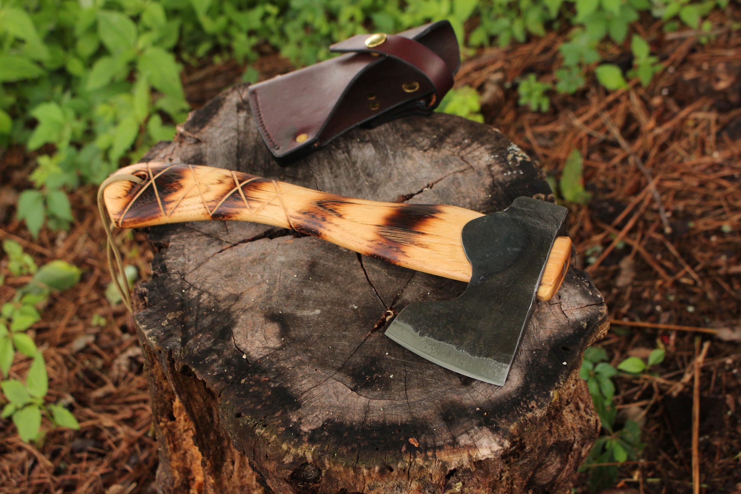 handmade, usa made, usa made axe, hatchet, chopping, wood chopping, outdoor, outdoorsman, survival, backwoodsman, hickory, axe made in america, axes made in the usa, ike bullington, wolf valley forge, valley forge, pack axe, back packing, camping, trail axe, hunting axe, trappers axe, camp axe, bush axe, belt axe, pack axe, leather shoulder rig, chopping axe, leather axe carrier, shoulder sling for axe, carpenter's axe, Wolf Valley Forge, Wolf Valley Forge axe release, Axe Wax, haversack, go bag, man purse, man bag, canvas bag, reenactor, reenacting, Trekker Axe, Axe Life