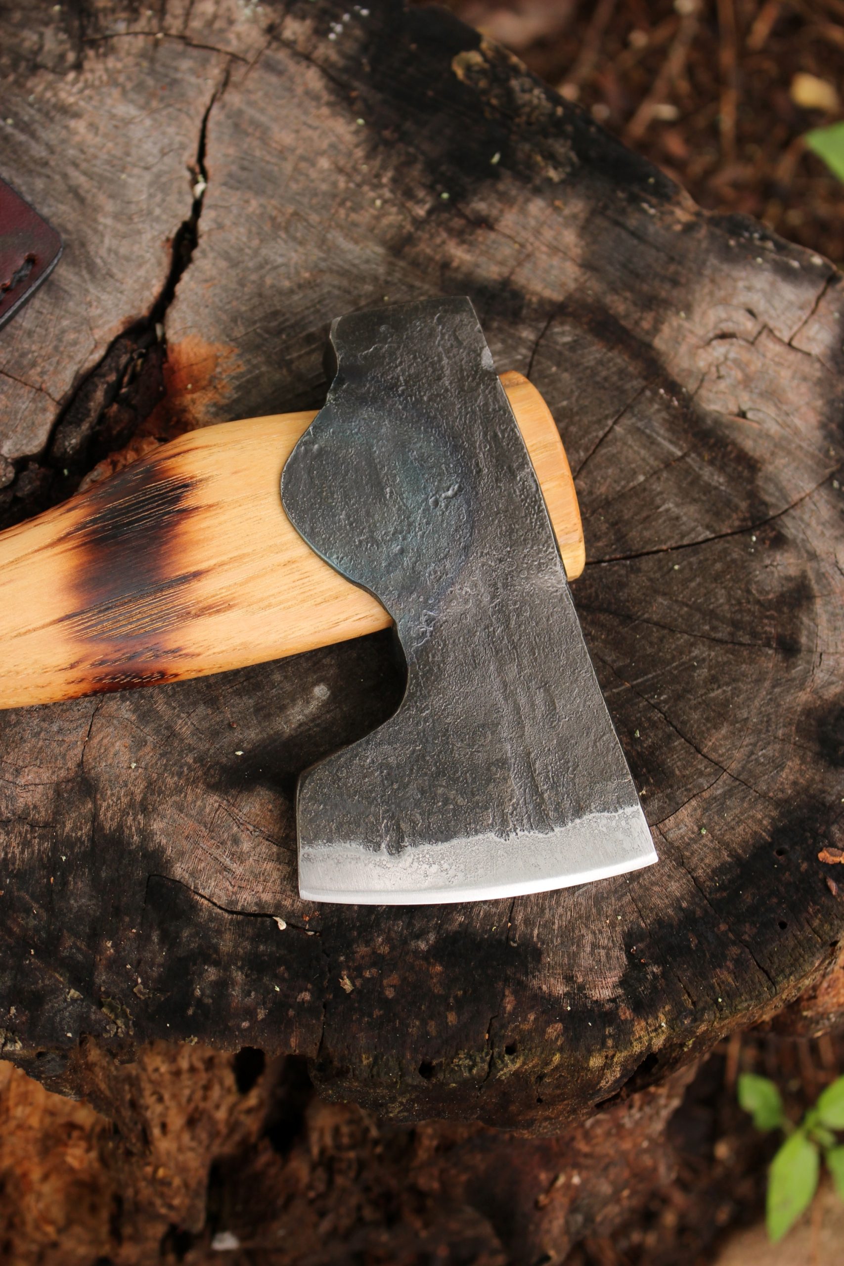 handmade, usa made, usa made axe, hatchet, chopping, wood chopping, outdoor, outdoorsman, survival, backwoodsman, hickory, axe made in america, axes made in the usa, ike bullington, wolf valley forge, valley forge, pack axe, back packing, camping, trail axe, hunting axe, trappers axe, camp axe, bush axe, belt axe, pack axe, leather shoulder rig, chopping axe, leather axe carrier, shoulder sling for axe, carpenter's axe, Wolf Valley Forge, Wolf Valley Forge axe release, Axe Wax, haversack, go bag, man purse, man bag, canvas bag, reenactor, reenacting, Trekker Axe, Axe Life