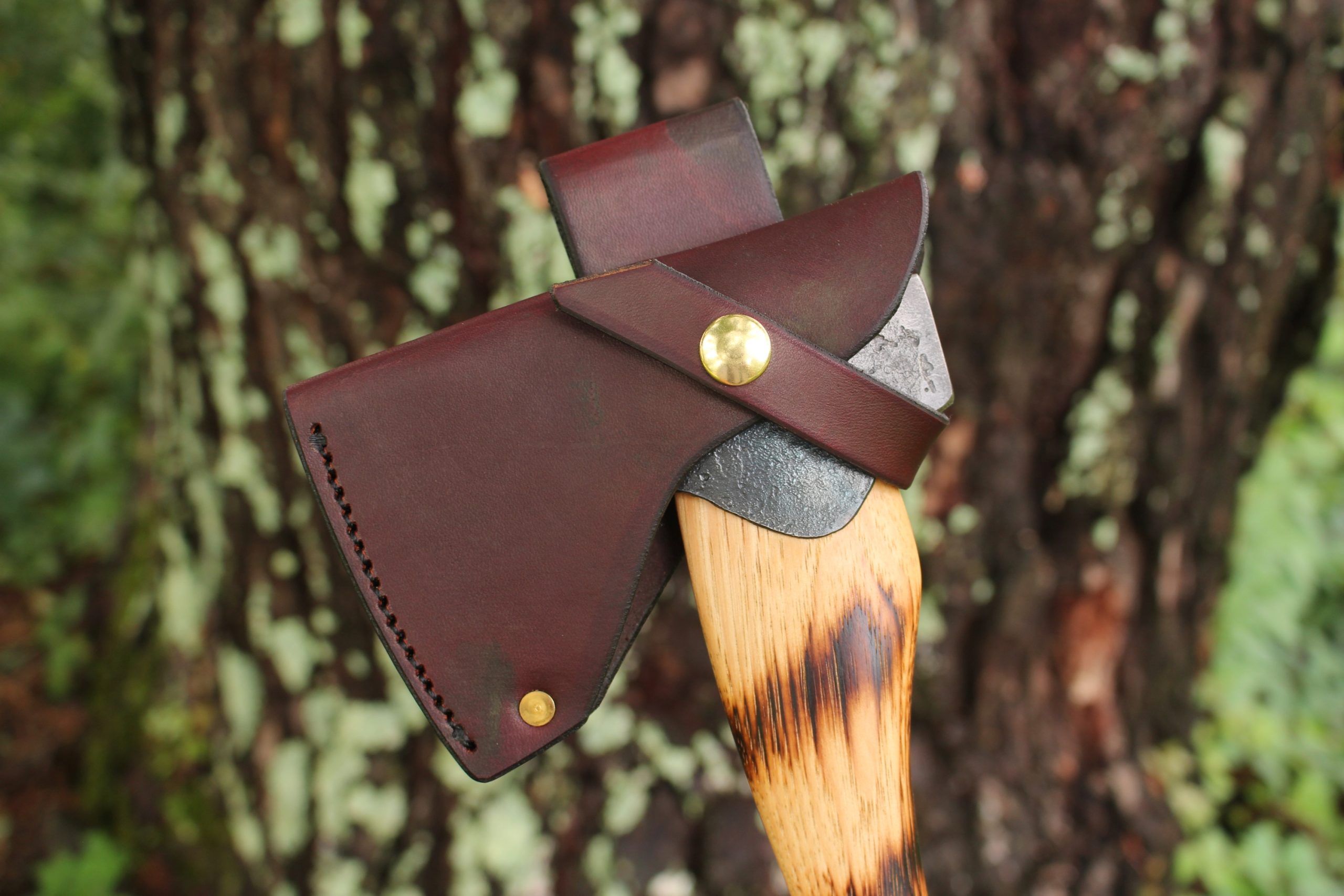 handmade, usa made, usa made axe, hatchet, chopping, wood chopping, outdoor, outdoorsman, survival, backwoodsman, hickory, axe made in america, axes made in the usa, ike bullington, wolf valley forge, valley forge, pack axe, back packing, camping, trail axe, hunting axe, trappers axe, camp axe, bush axe, belt axe, pack axe, leather shoulder rig, chopping axe, leather axe carrier, shoulder sling for axe, carpenter's axe, Wolf Valley Forge, Wolf Valley Forge axe release, Axe Wax, haversack, go bag, man purse, man bag, canvas bag, reenactor, reenacting, Trekker Axe, Axe Life