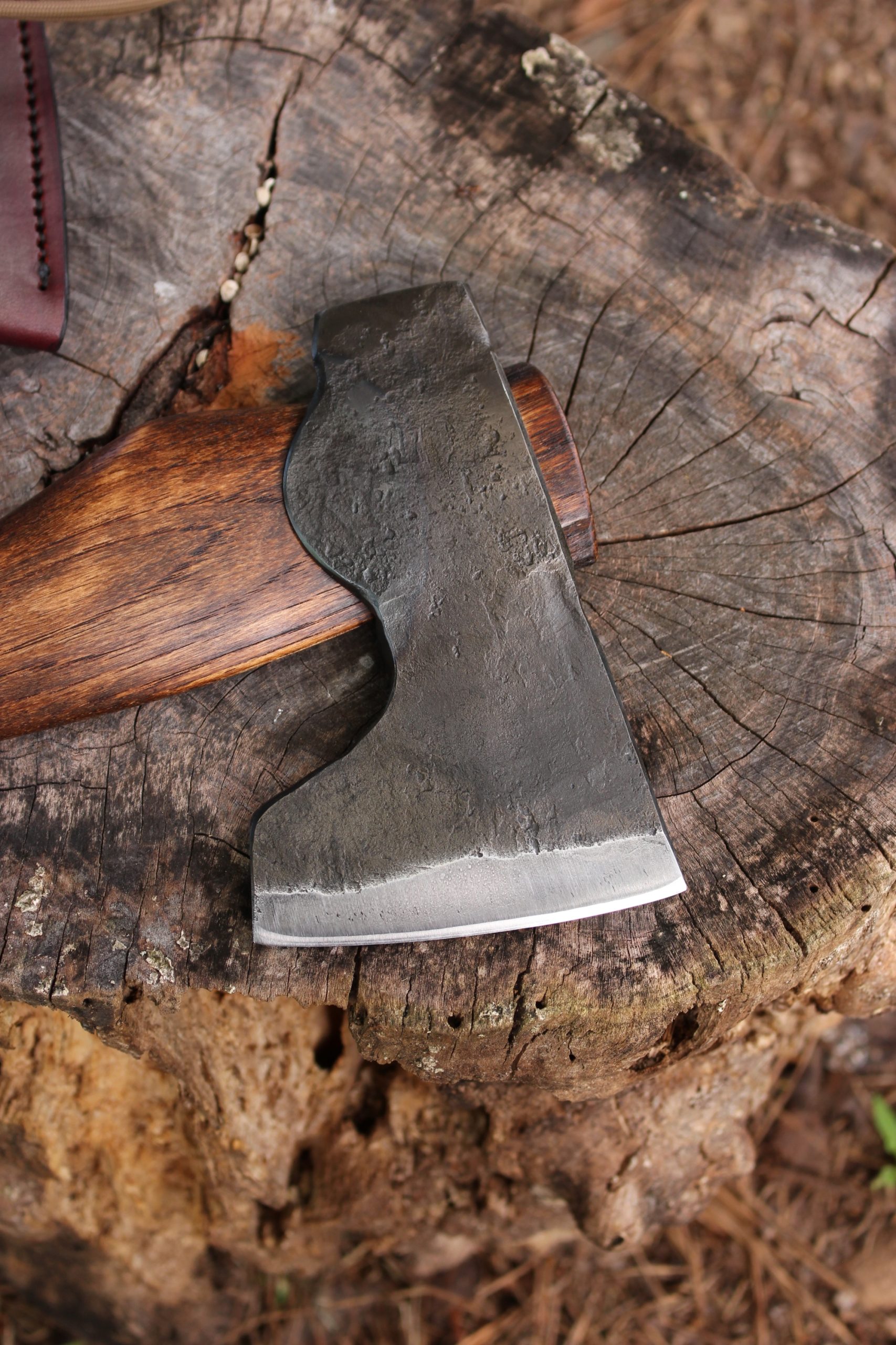 handmade, usa made, usa made axe, hatchet, chopping, wood chopping, outdoor, outdoorsman, survival, backwoodsman, hickory, axe made in america, axes made in the usa, ike bullington, wolf valley forge, valley forge, pack axe, back packing, camping, trail axe, hunting axe, trappers axe, camp axe, bush axe, belt axe, pack axe, leather shoulder rig, chopping axe, leather axe carrier, shoulder sling for axe, carpenter's axe, Wolf Valley Forge, Wolf Valley Forge axe release, Axe Wax, haversack, go bag, man purse, man bag, canvas bag, reenactor, reenacting, Trekker Axe, Axe Life