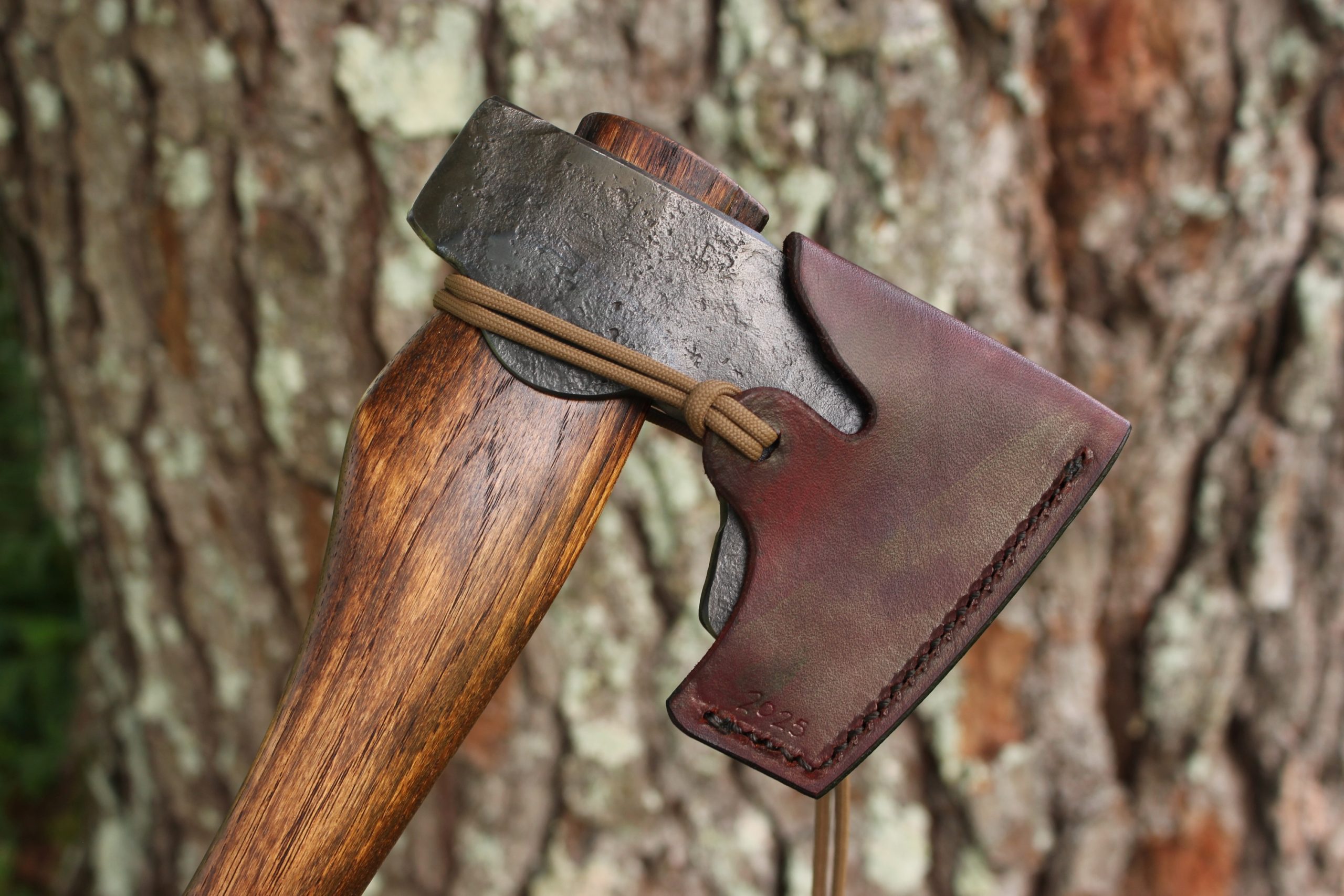handmade, usa made, usa made axe, hatchet, chopping, wood chopping, outdoor, outdoorsman, survival, backwoodsman, hickory, axe made in america, axes made in the usa, ike bullington, wolf valley forge, valley forge, pack axe, back packing, camping, trail axe, hunting axe, trappers axe, camp axe, bush axe, belt axe, pack axe, leather shoulder rig, chopping axe, leather axe carrier, shoulder sling for axe, carpenter's axe, Wolf Valley Forge, Wolf Valley Forge axe release, Axe Wax, haversack, go bag, man purse, man bag, canvas bag, reenactor, reenacting, Trekker Axe, Axe Life