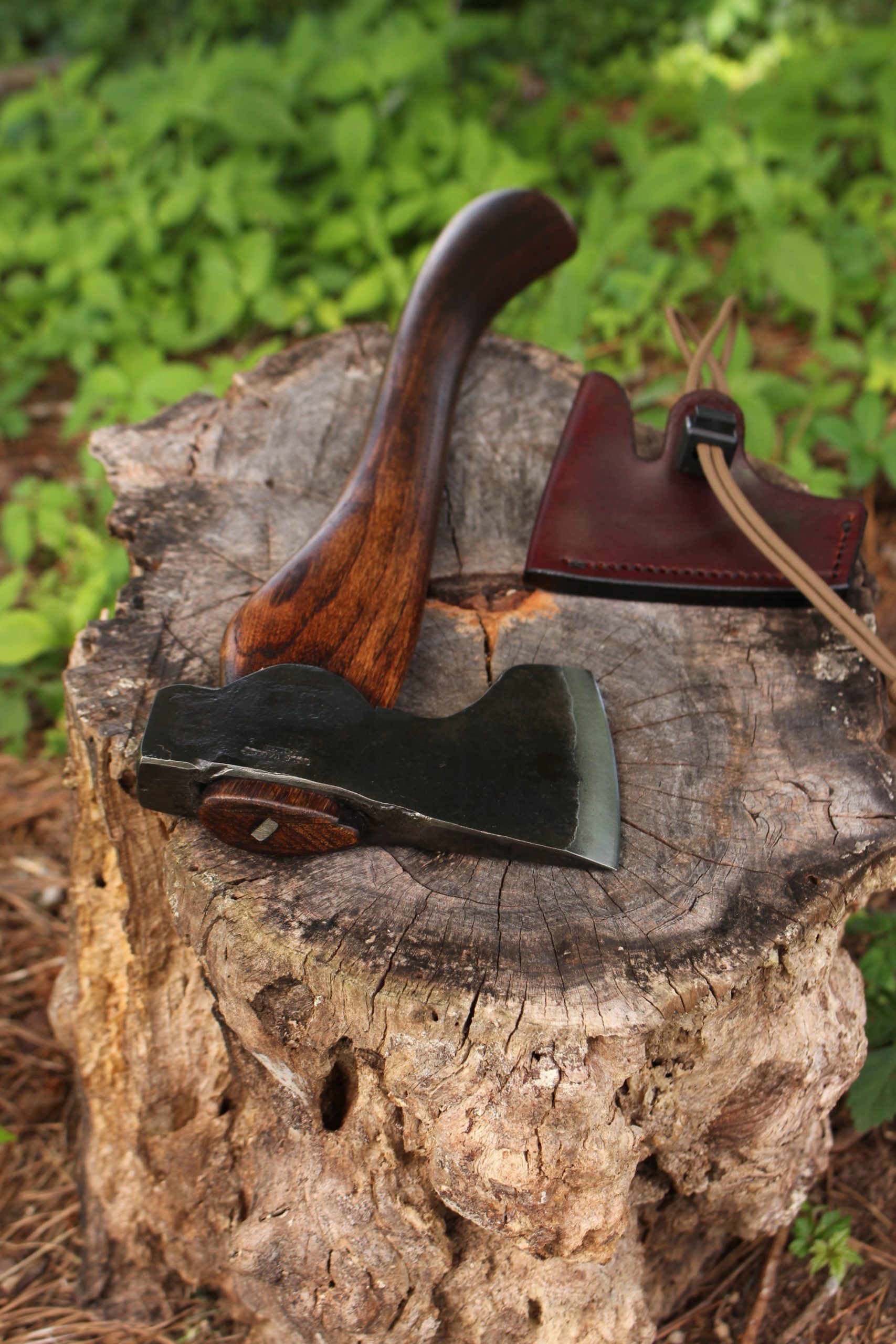 handmade, usa made, usa made axe, hatchet, chopping, wood chopping, outdoor, outdoorsman, survival, backwoodsman, hickory, axe made in america, axes made in the usa, ike bullington, wolf valley forge, valley forge, pack axe, back packing, camping, trail axe, hunting axe, trappers axe, camp axe, bush axe, belt axe, pack axe, leather shoulder rig, chopping axe, leather axe carrier, shoulder sling for axe, carpenter's axe, Wolf Valley Forge, Wolf Valley Forge axe release, Axe Wax, haversack, go bag, man purse, man bag, canvas bag, reenactor, reenacting, Trekker Axe, Axe Life