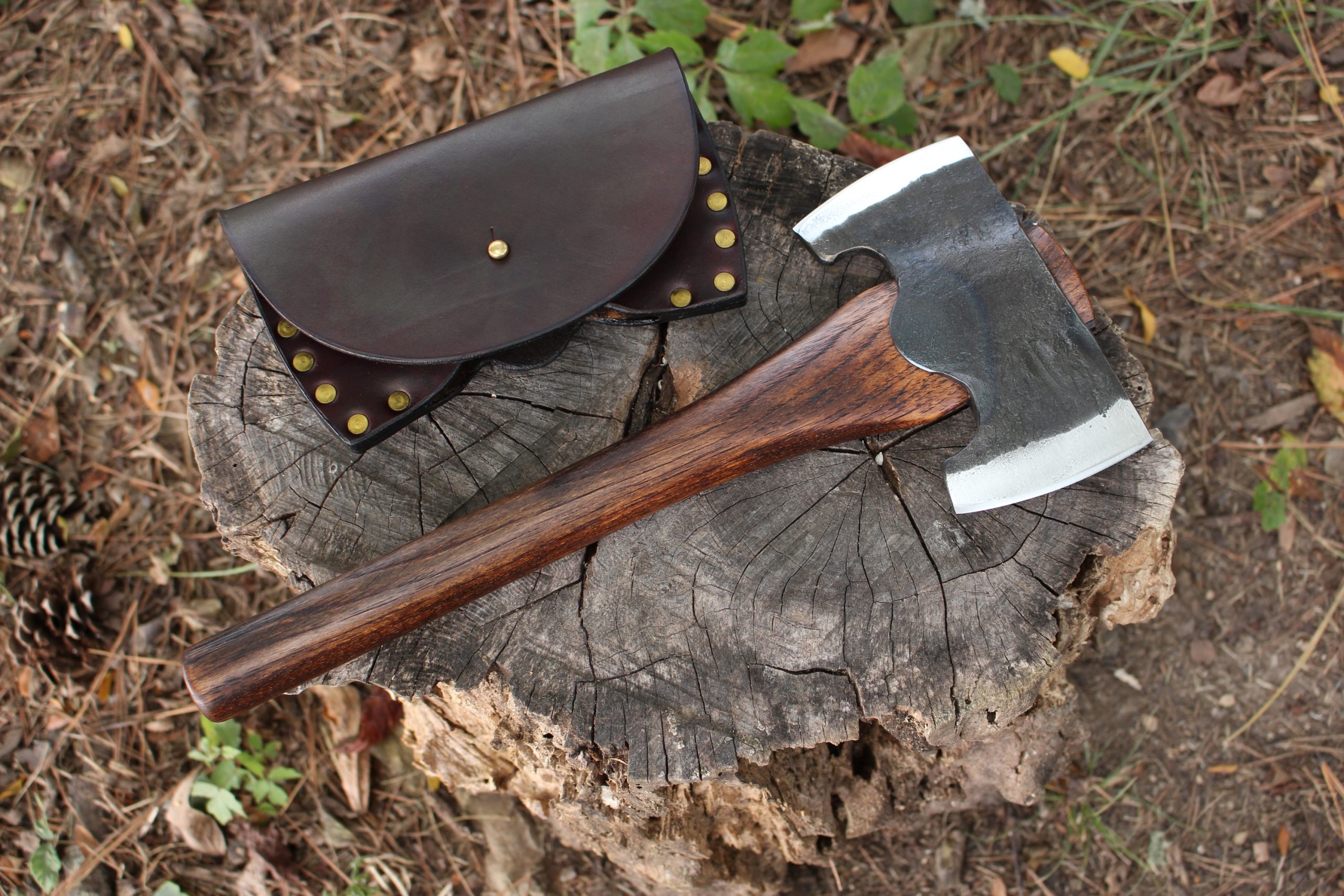 handmade, usa made, usa made axe, hatchet, chopping, wood chopping, outdoor, outdoorsman, survival, backwoodsman, hickory, axe made in america, axes made in the usa, ike bullington, wolf valley forge, valley forge, pack axe, back packing, camping, trail axe, hunting axe, trappers axe, camp axe, bush axe, belt axe, pack axe, leather shoulder rig, chopping axe, leather axe carrier, shoulder sling for axe, carpenter's axe, Wolf Valley Forge, Wolf Valley Forge axe release, Axe Wax, haversack, go bag, man purse, man bag, canvas bag, reenactor, reenacting, Trekker Axe, Axe Life