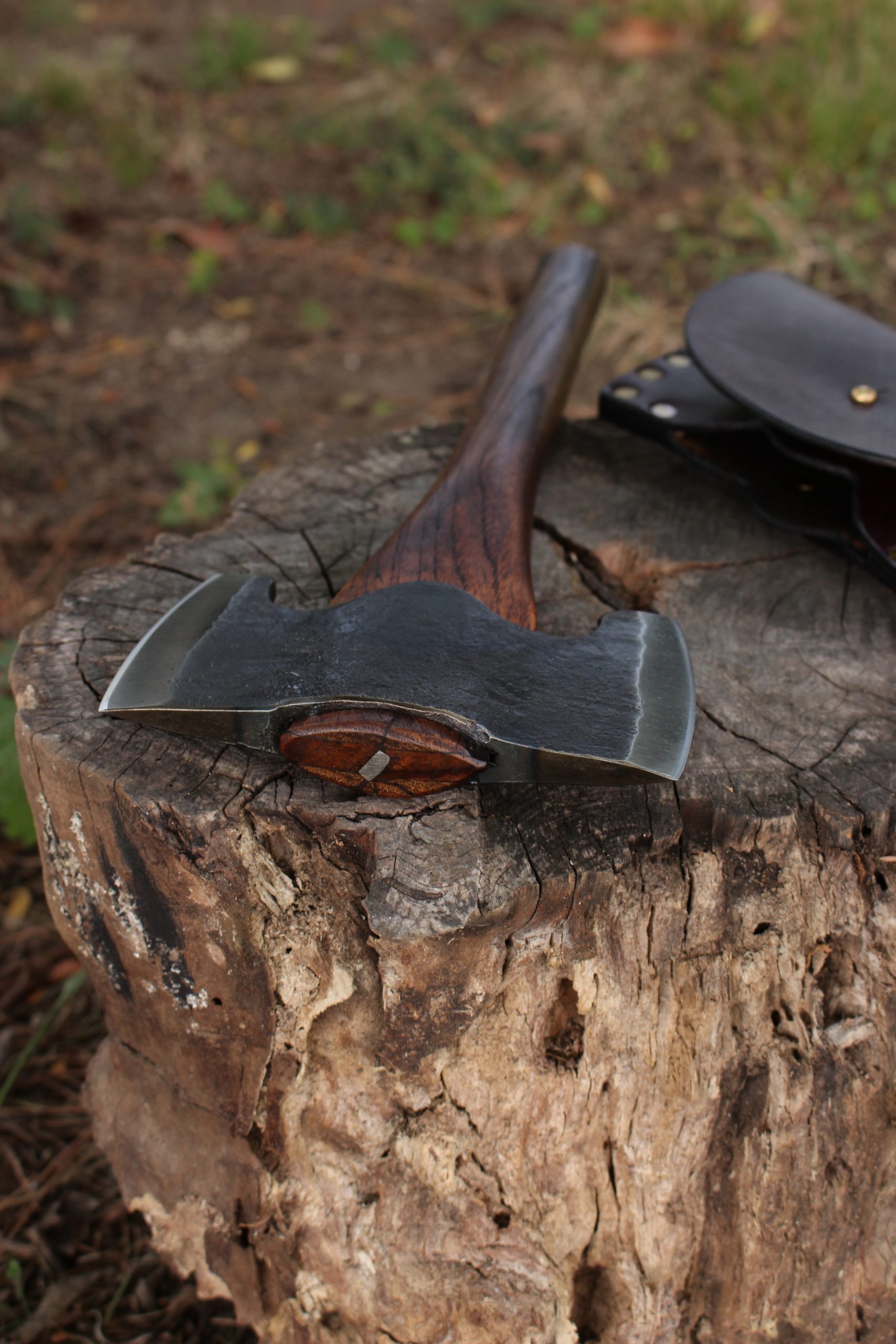 handmade, usa made, usa made axe, hatchet, chopping, wood chopping, outdoor, outdoorsman, survival, backwoodsman, hickory, axe made in america, axes made in the usa, ike bullington, wolf valley forge, valley forge, pack axe, back packing, camping, trail axe, hunting axe, trappers axe, camp axe, bush axe, belt axe, pack axe, leather shoulder rig, chopping axe, leather axe carrier, shoulder sling for axe, carpenter's axe, Wolf Valley Forge, Wolf Valley Forge axe release, Axe Wax, haversack, go bag, man purse, man bag, canvas bag, reenactor, reenacting, Trekker Axe, Axe Life