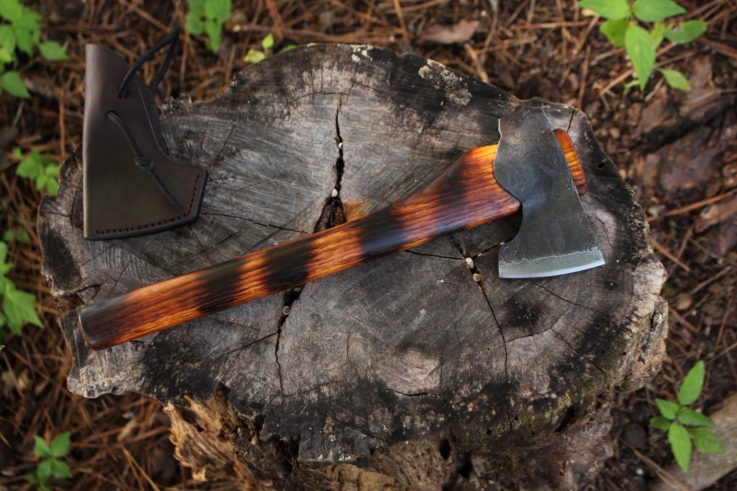 handmade, usa made, usa made axe, hatchet, chopping, wood chopping, outdoor, outdoorsman, survival, backwoodsman, hickory, axe made in amera, axes made in the usa, ike bullington, wolf valley forge, valley forge, pack axe, back packing, camping, trail axe, hunting axe, trappers axe, camp axe, bush axe, belt axe, pack axe, leather shoulder rig, chopping axe, leather axe carrier, shoulder sling for axe, Carpenter's Axe, New Wolf Valley Forge Axe Release, WVF