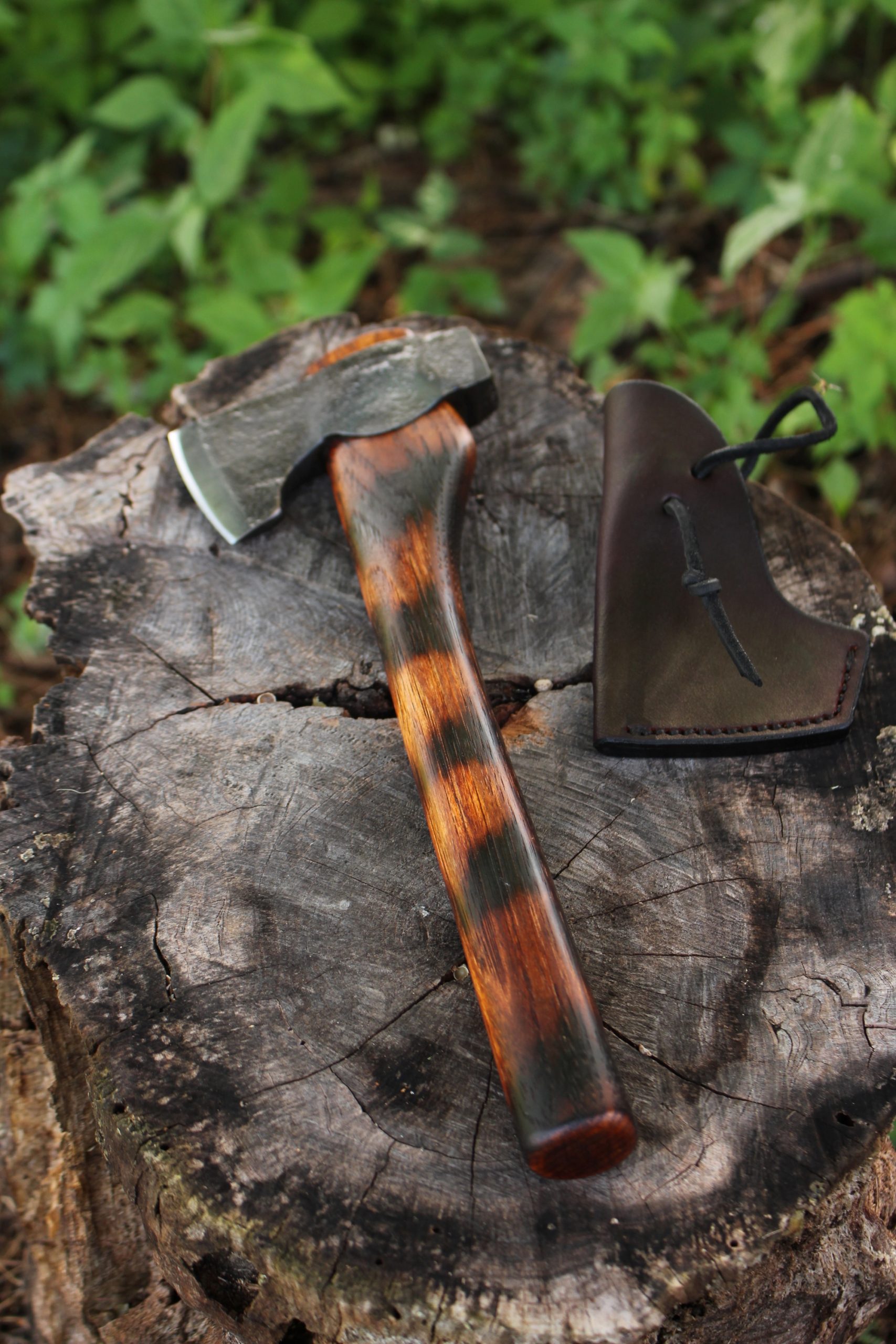 handmade, usa made, usa made axe, hatchet, chopping, wood chopping, outdoor, outdoorsman, survival, backwoodsman, hickory, axe made in amera, axes made in the usa, ike bullington, wolf valley forge, valley forge, pack axe, back packing, camping, trail axe, hunting axe, trappers axe, camp axe, bush axe, belt axe, pack axe, leather shoulder rig, chopping axe, leather axe carrier, shoulder sling for axe, Carpenter's Axe, New Wolf Valley Forge Axe Release, WVF