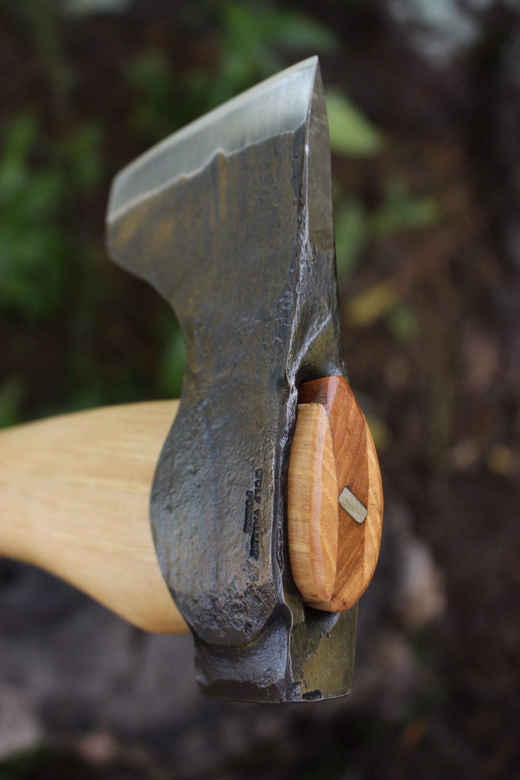handmade, usa made, usa made axe, hatchet, chopping, wood chopping, outdoor, outdoorsman, survival, backwoodsman, hickory, axe made in amera, axes made in the usa, ike bullington, wolf valley forge, valley forge, pack axe, back packing, camping, trail axe, hunting axe, trappers axe, camp axe, bush axe, belt axe, pack axe, leather shoulder rig, chopping axe, leather axe carrier, shoulder sling for axe, Carpenter's Axe, New Wolf Valley Forge Axe Release, WVF