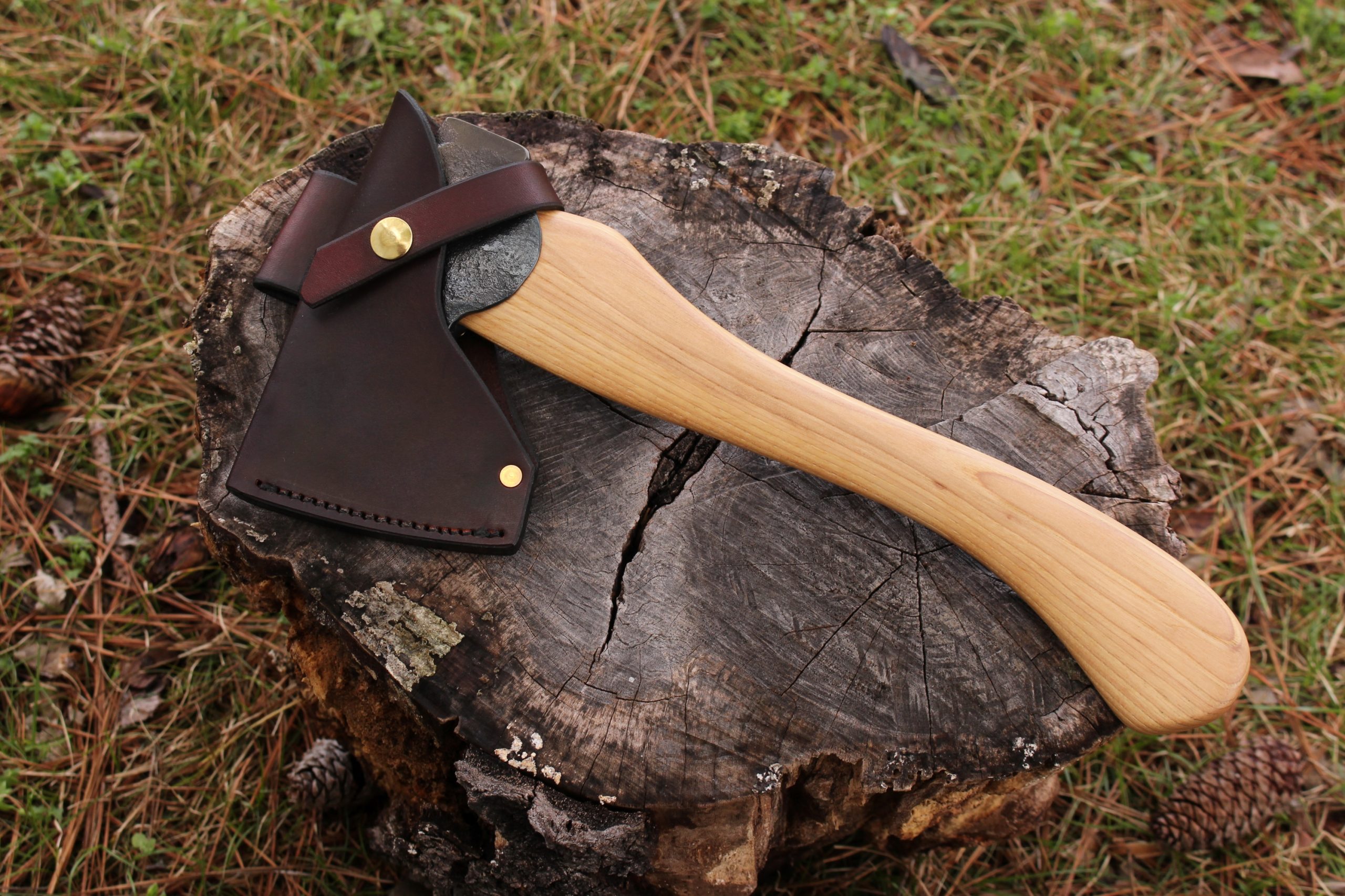 handmade, usa made, usa made axe, hatchet, chopping, wood chopping, outdoor, outdoorsman, survival, backwoodsman, hickory, axe made in america, axes made in the usa, ike bullington, wolf valley forge, valley forge, pack axe, back packing, camping, trail axe, hunting axe, trappers axe, camp axe, bush axe, belt axe, pack axe, leather shoulder rig, chopping axe, leather axe carrier, shoulder sling for axe, carpenter's axe, Wolf Valley Forge, Wolf Valley Forge axe release, Axe Wax, haversack, go back, man purse, man bag, canvas bag, reenactor, reenacting
