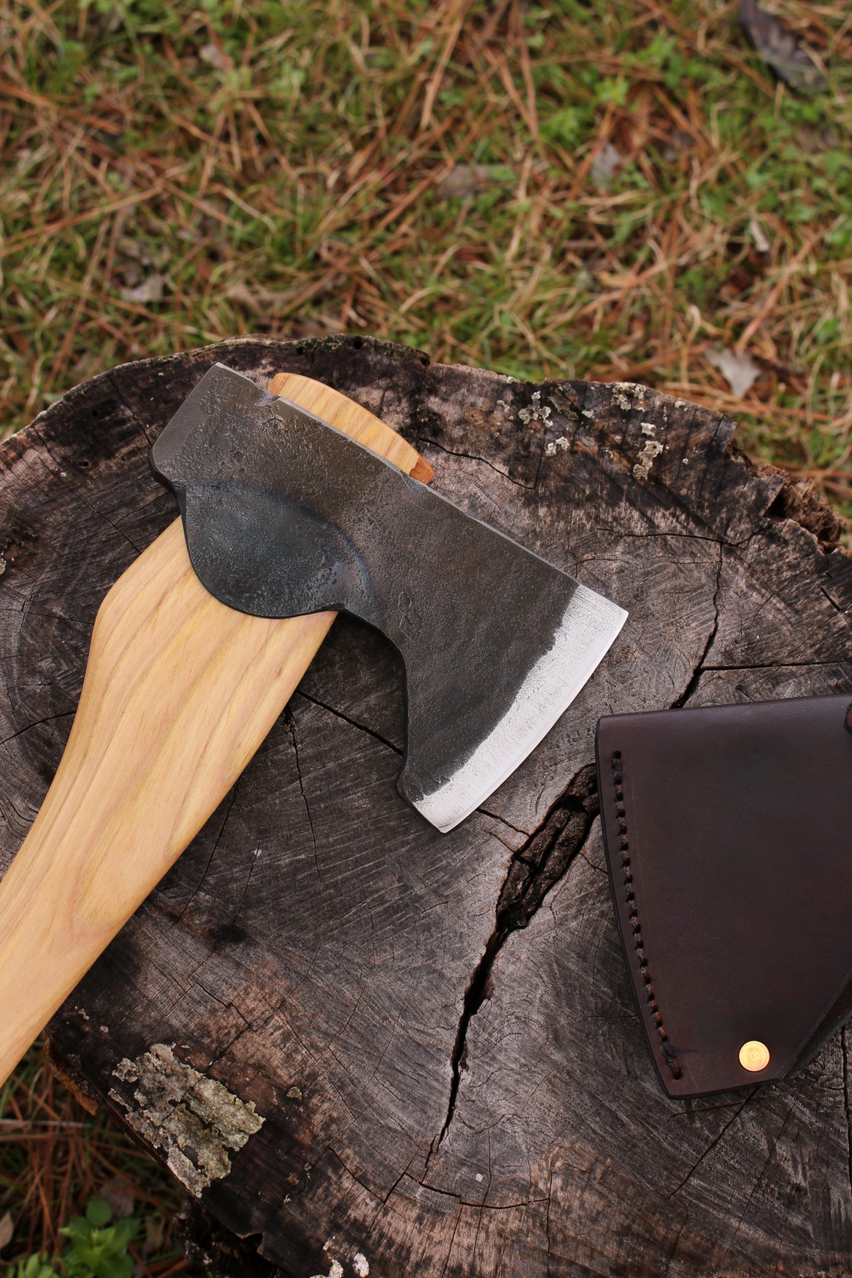 handmade, usa made, usa made axe, hatchet, chopping, wood chopping, outdoor, outdoorsman, survival, backwoodsman, hickory, axe made in america, axes made in the usa, ike bullington, wolf valley forge, valley forge, pack axe, back packing, camping, trail axe, hunting axe, trappers axe, camp axe, bush axe, belt axe, pack axe, leather shoulder rig, chopping axe, leather axe carrier, shoulder sling for axe, carpenter's axe, Wolf Valley Forge, Wolf Valley Forge axe release, Axe Wax, haversack, go back, man purse, man bag, canvas bag, reenactor, reenacting