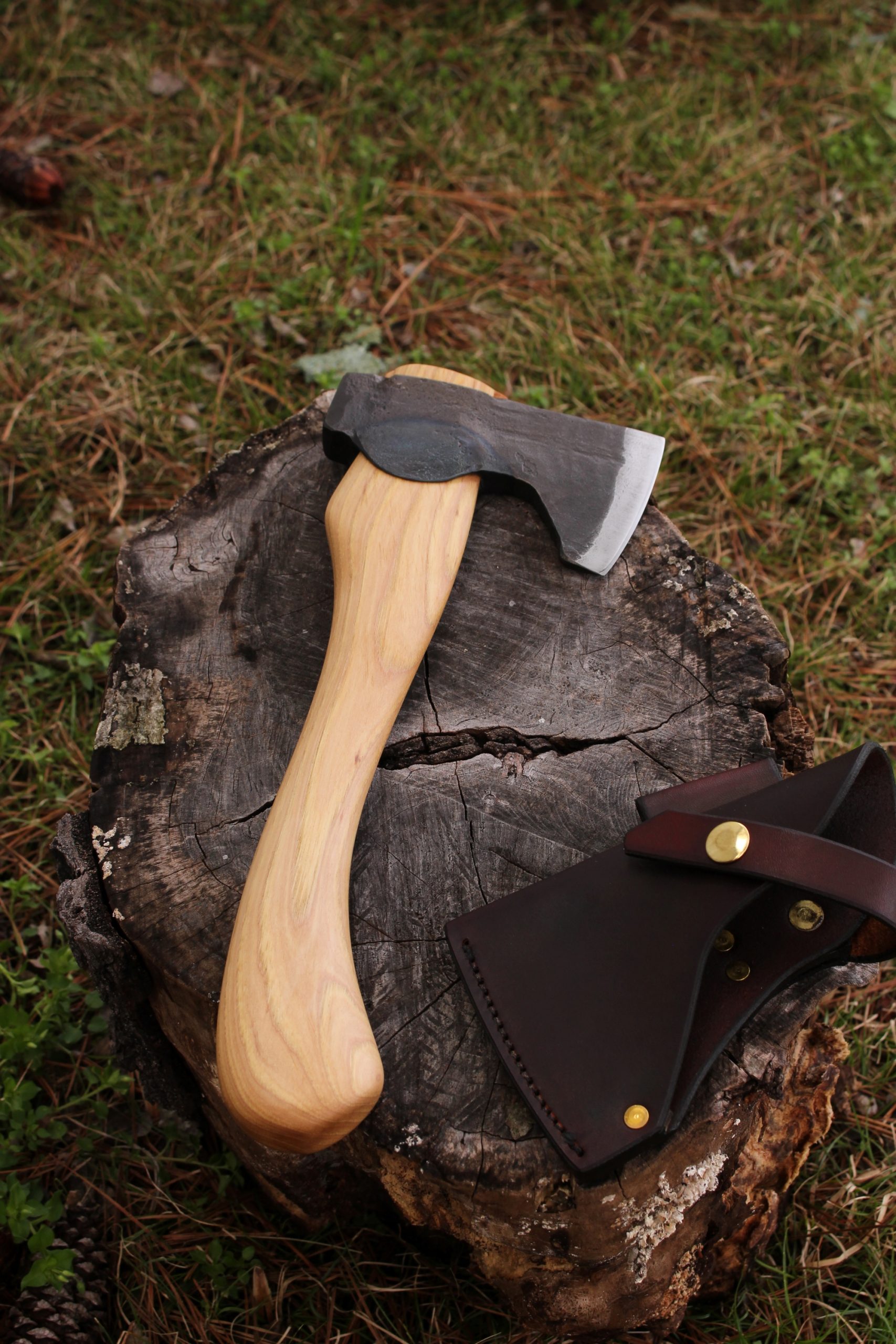 handmade, usa made, usa made axe, hatchet, chopping, wood chopping, outdoor, outdoorsman, survival, backwoodsman, hickory, axe made in america, axes made in the usa, ike bullington, wolf valley forge, valley forge, pack axe, back packing, camping, trail axe, hunting axe, trappers axe, camp axe, bush axe, belt axe, pack axe, leather shoulder rig, chopping axe, leather axe carrier, shoulder sling for axe, carpenter's axe, Wolf Valley Forge, Wolf Valley Forge axe release, Axe Wax, haversack, go back, man purse, man bag, canvas bag, reenactor, reenacting