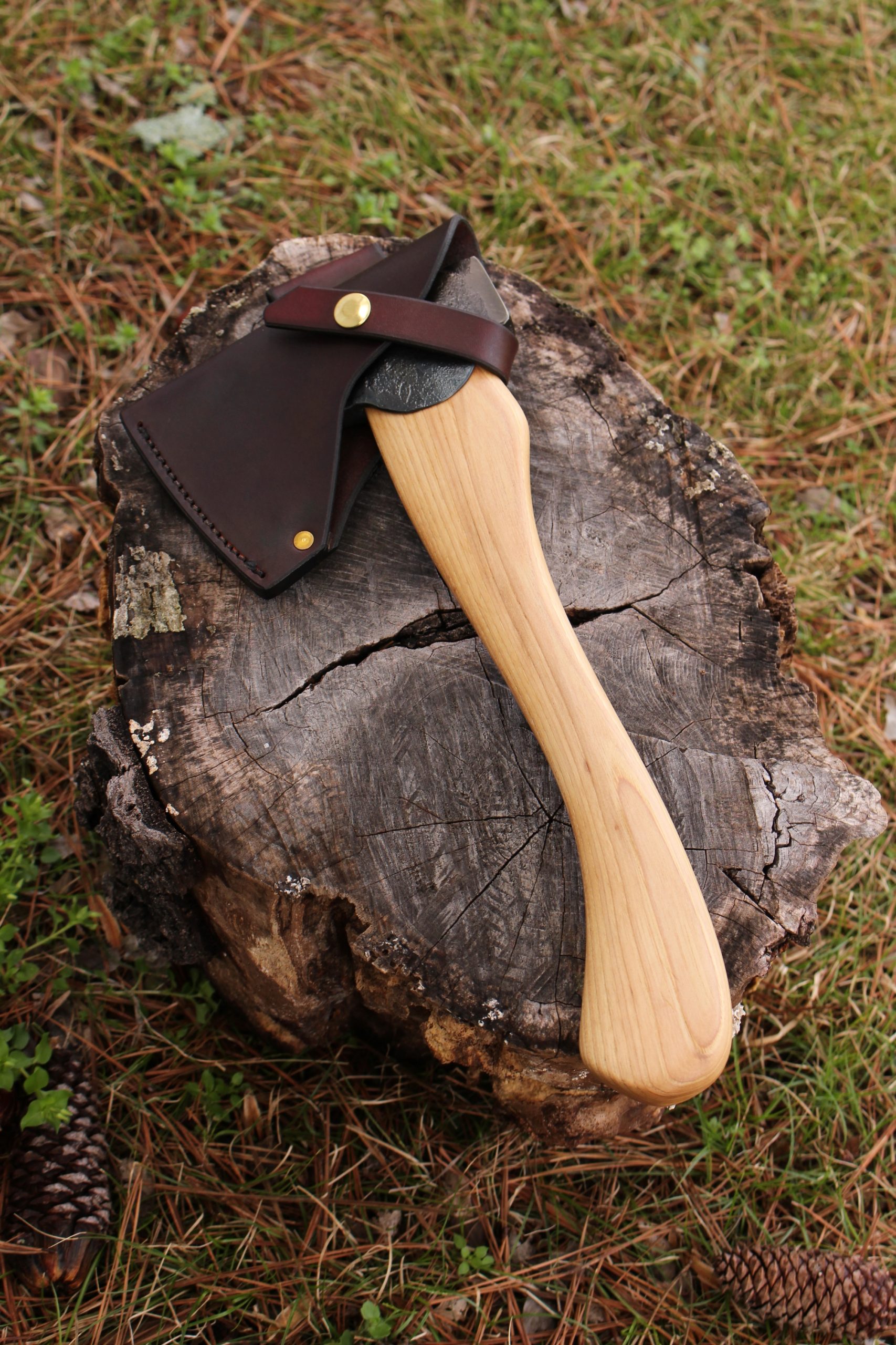 handmade, usa made, usa made axe, hatchet, chopping, wood chopping, outdoor, outdoorsman, survival, backwoodsman, hickory, axe made in america, axes made in the usa, ike bullington, wolf valley forge, valley forge, pack axe, back packing, camping, trail axe, hunting axe, trappers axe, camp axe, bush axe, belt axe, pack axe, leather shoulder rig, chopping axe, leather axe carrier, shoulder sling for axe, carpenter's axe, Wolf Valley Forge, Wolf Valley Forge axe release, Axe Wax, haversack, go back, man purse, man bag, canvas bag, reenactor, reenacting