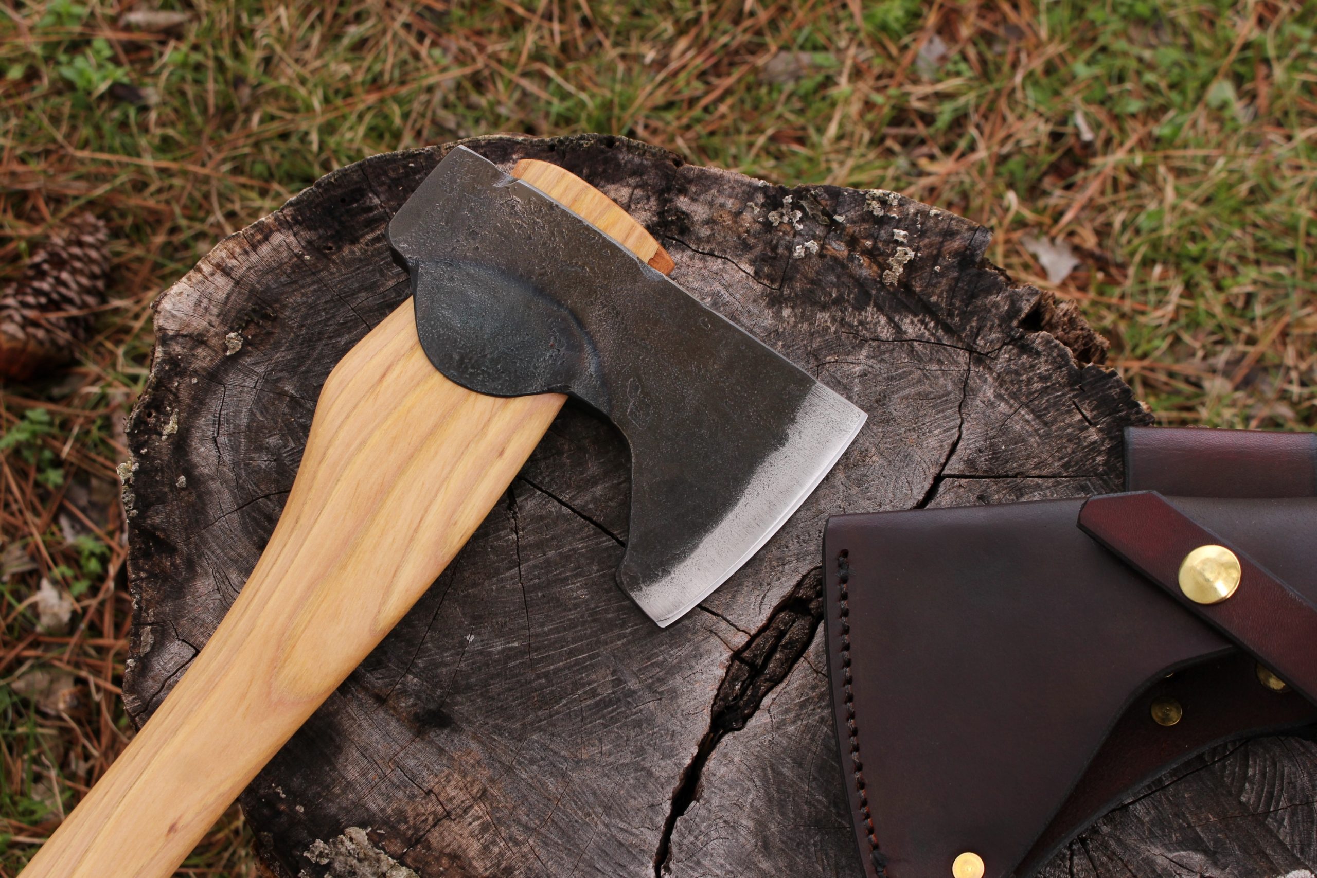handmade, usa made, usa made axe, hatchet, chopping, wood chopping, outdoor, outdoorsman, survival, backwoodsman, hickory, axe made in america, axes made in the usa, ike bullington, wolf valley forge, valley forge, pack axe, back packing, camping, trail axe, hunting axe, trappers axe, camp axe, bush axe, belt axe, pack axe, leather shoulder rig, chopping axe, leather axe carrier, shoulder sling for axe, carpenter's axe, Wolf Valley Forge, Wolf Valley Forge axe release, Axe Wax, haversack, go back, man purse, man bag, canvas bag, reenactor, reenacting