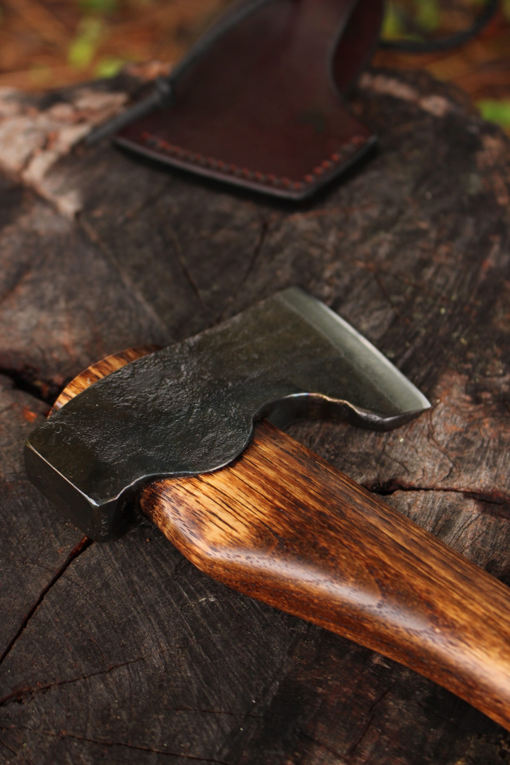 handmade, usa made, usa made axe, hatchet, chopping, wood chopping, outdoor, outdoorsman, survival, backwoodsman, hickory, axe made in america, axes made in the usa, ike bullington, wolf valley forge, valley forge, pack axe, back packing, camping, trail axe, hunting axe, trappers axe, camp axe, bush axe, belt axe, pack axe, leather shoulder rig, chopping axe, leather axe carrier, shoulder sling for axe, carpenter's axe, Wolf Valley Forge, Wolf Valley Forge axe release, Axe Wax, haversack, go back, man purse, man bag, canvas bag, reenactor, reenacting