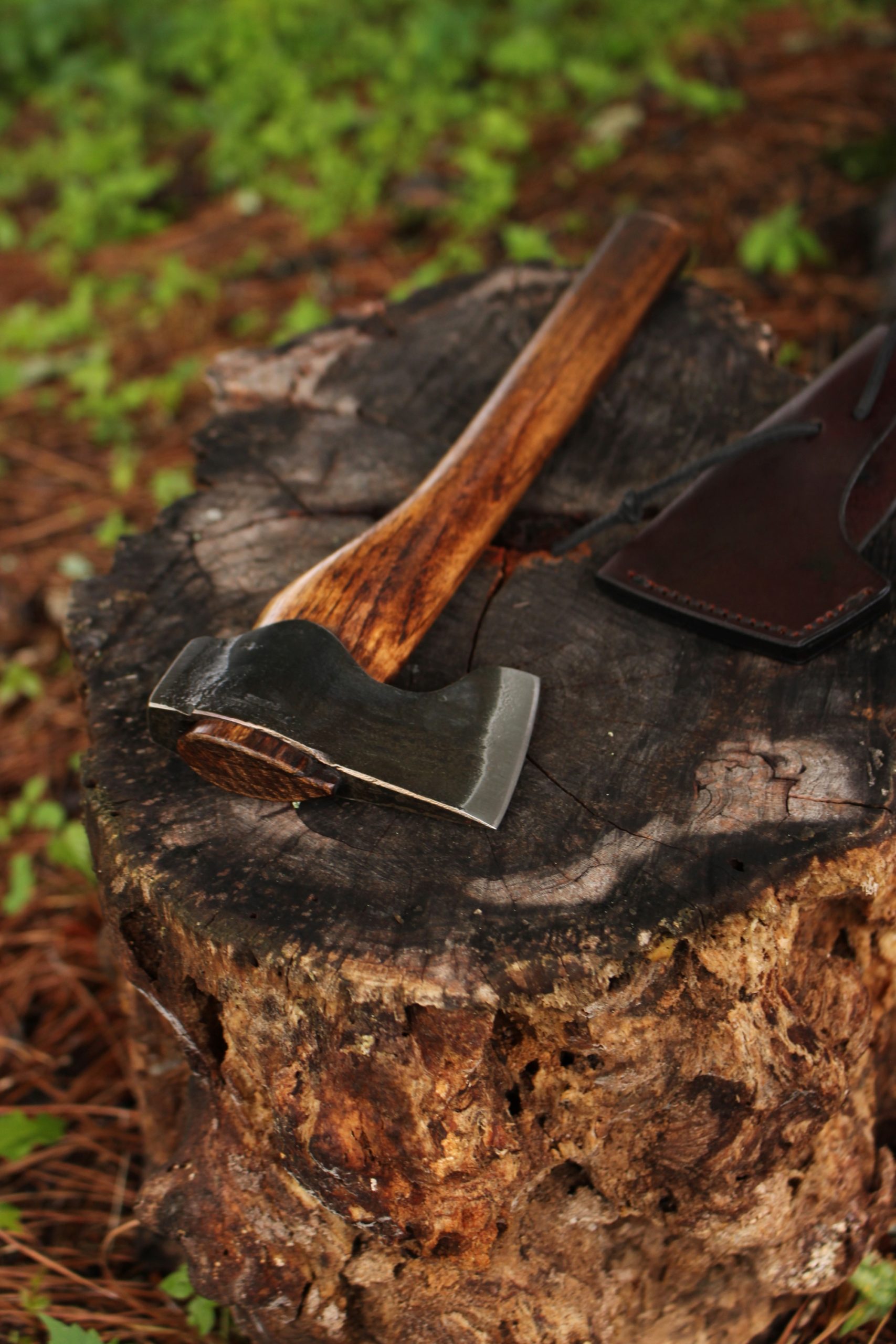 handmade, usa made, usa made axe, hatchet, chopping, wood chopping, outdoor, outdoorsman, survival, backwoodsman, hickory, axe made in america, axes made in the usa, ike bullington, wolf valley forge, valley forge, pack axe, back packing, camping, trail axe, hunting axe, trappers axe, camp axe, bush axe, belt axe, pack axe, leather shoulder rig, chopping axe, leather axe carrier, shoulder sling for axe, carpenter's axe, Wolf Valley Forge, Wolf Valley Forge axe release, Axe Wax, haversack, go back, man purse, man bag, canvas bag, reenactor, reenacting