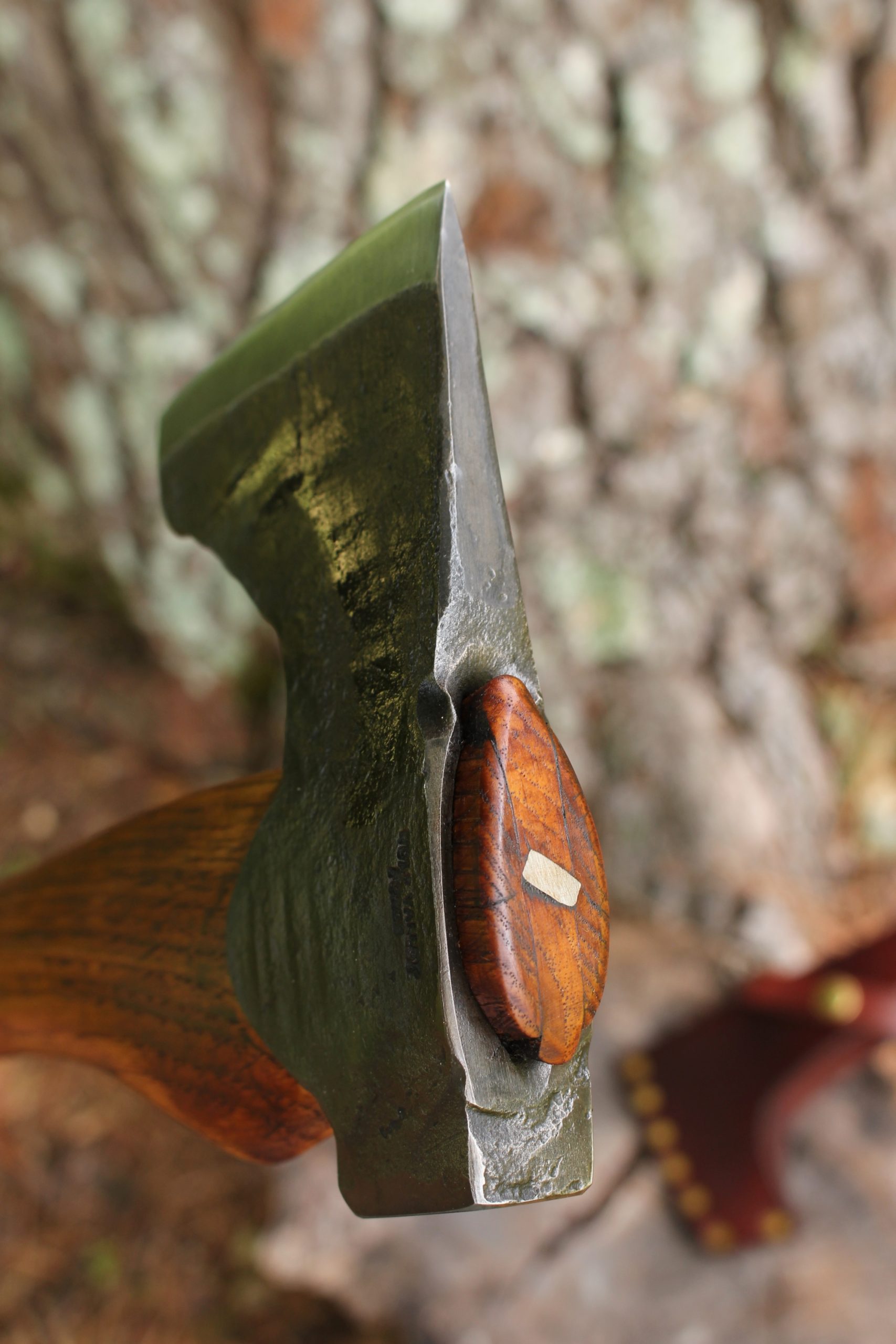 handmade, usa made, usa made axe, hatchet, chopping, wood chopping, outdoor, outdoorsman, survival, backwoodsman, hickory, axe made in amera, axes made in the usa, ike bullington, wolf valley forge, valley forge, pack axe, back packing, camping, trail axe, hunting axe, trappers axe, camp axe, bush axe, belt axe, pack axe, leather shoulder rig, chopping axe, leather axe carrier, shoulder sling for axe, Carpenter's Axe, New Wolf Valley Forge Axe Release, WVF