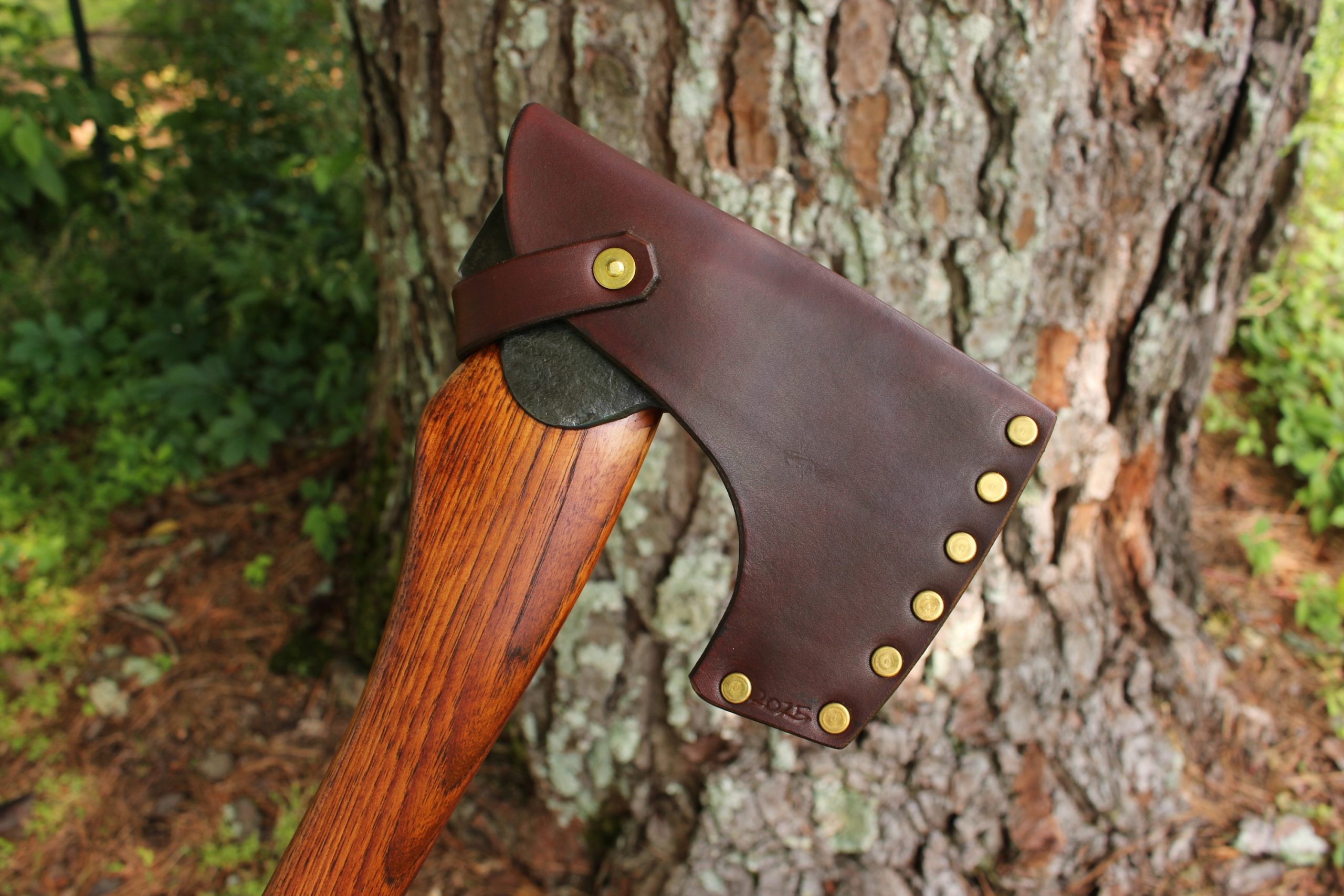 handmade, usa made, usa made axe, hatchet, chopping, wood chopping, outdoor, outdoorsman, survival, backwoodsman, hickory, axe made in amera, axes made in the usa, ike bullington, wolf valley forge, valley forge, pack axe, back packing, camping, trail axe, hunting axe, trappers axe, camp axe, bush axe, belt axe, pack axe, leather shoulder rig, chopping axe, leather axe carrier, shoulder sling for axe, Carpenter's Axe, New Wolf Valley Forge Axe Release, WVF