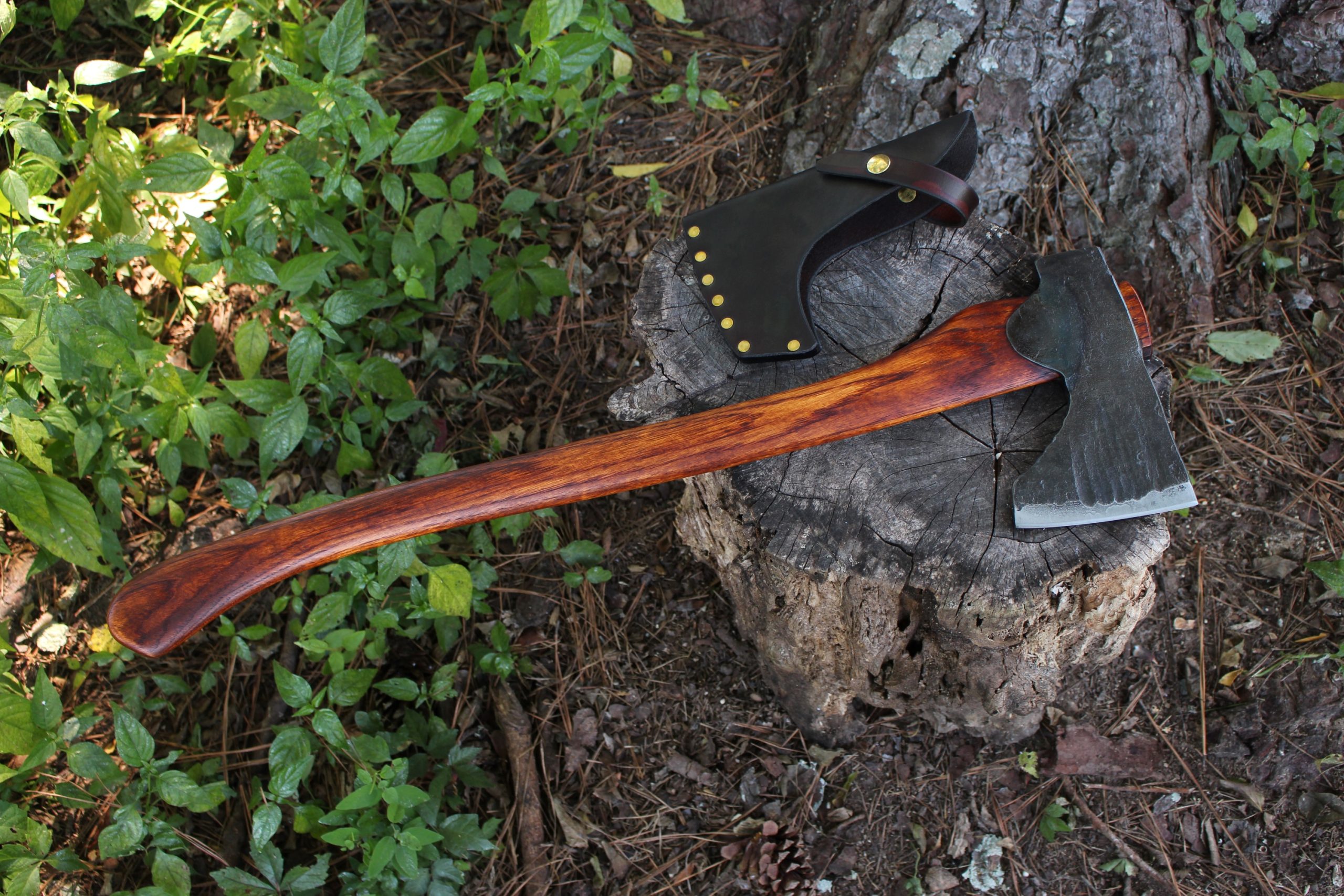 handmade, usa made, usa made axe, hatchet, chopping, wood chopping, outdoor, outdoorsman, survival, backwoodsman, hickory, axe made in amera, axes made in the usa, ike bullington, wolf valley forge, valley forge, pack axe, back packing, camping, trail axe, hunting axe, trappers axe, camp axe, bush axe, belt axe, pack axe, leather shoulder rig, chopping axe, leather axe carrier, shoulder sling for axe, Carpenter's Axe, New Wolf Valley Forge Axe Release, WVF