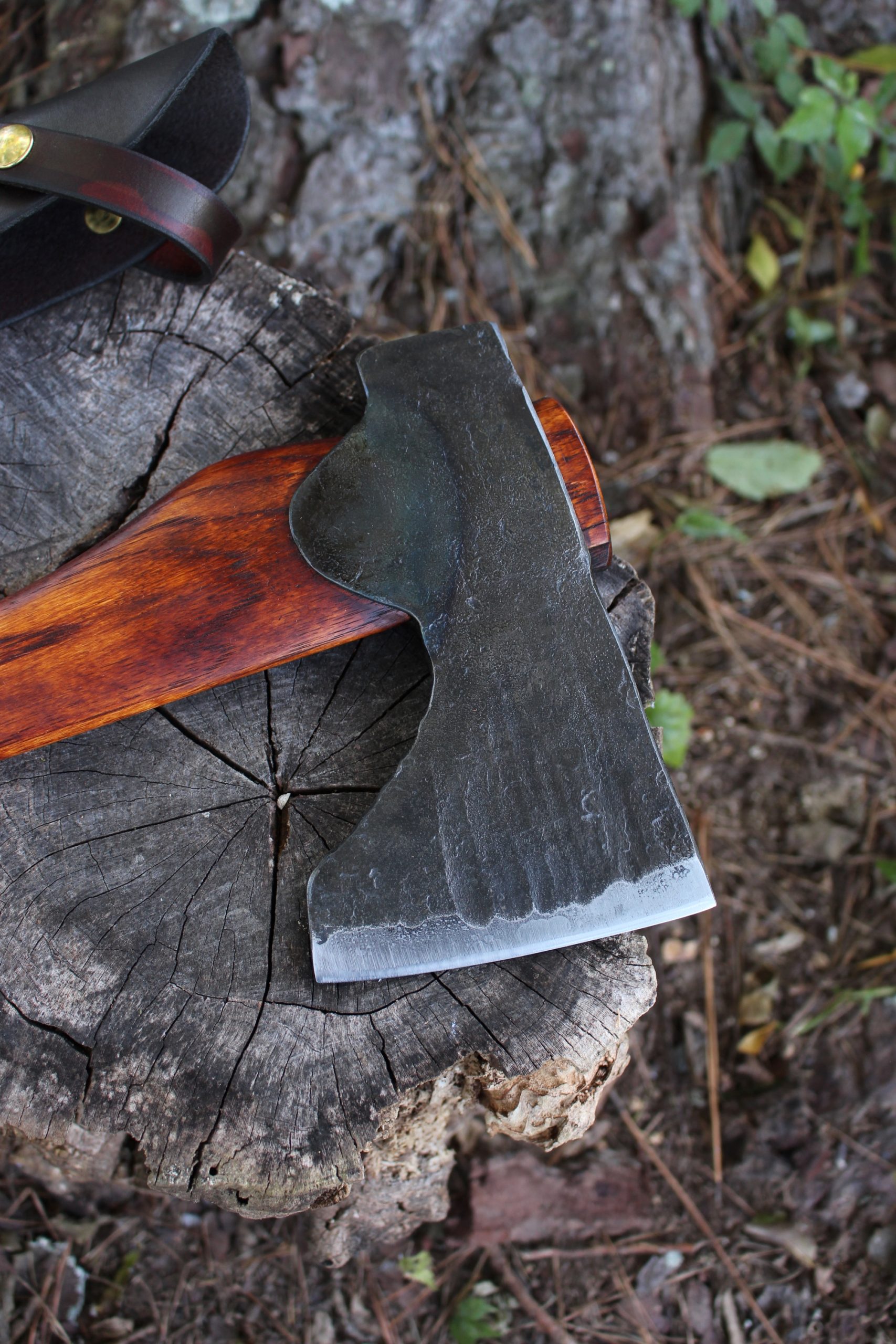 handmade, usa made, usa made axe, hatchet, chopping, wood chopping, outdoor, outdoorsman, survival, backwoodsman, hickory, axe made in amera, axes made in the usa, ike bullington, wolf valley forge, valley forge, pack axe, back packing, camping, trail axe, hunting axe, trappers axe, camp axe, bush axe, belt axe, pack axe, leather shoulder rig, chopping axe, leather axe carrier, shoulder sling for axe, Carpenter's Axe, New Wolf Valley Forge Axe Release, WVF
