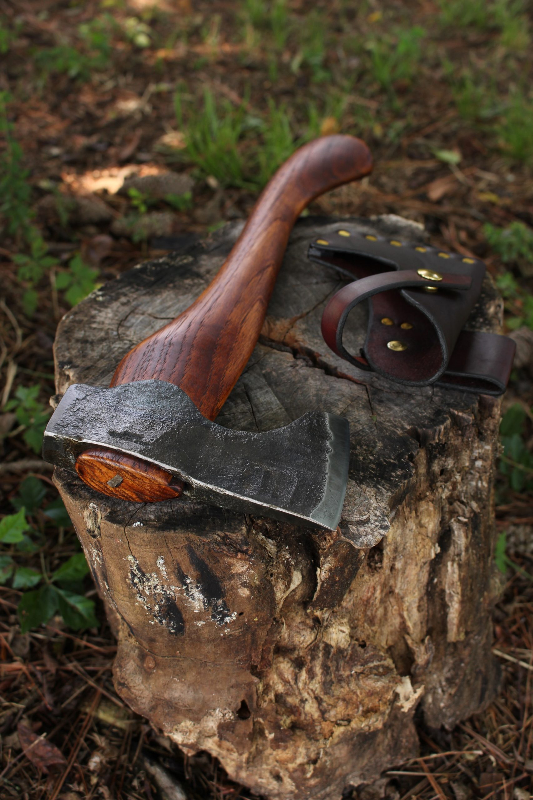 handmade, usa made, usa made axe, hatchet, chopping, wood chopping, outdoor, outdoorsman, survival, backwoodsman, hickory, axe made in america, axes made in the usa, ike bullington, wolf valley forge, valley forge, pack axe, back packing, camping, trail axe, hunting axe, trappers axe, camp axe, bush axe, belt axe, pack axe, leather shoulder rig, chopping axe, leather axe carrier, shoulder sling for axe, carpenter's axe, Wolf Valley Forge, Wolf Valley Forge axe release, Axe Wax, haversack, go back, man purse, man bag, canvas bag, reenactor, reenacting