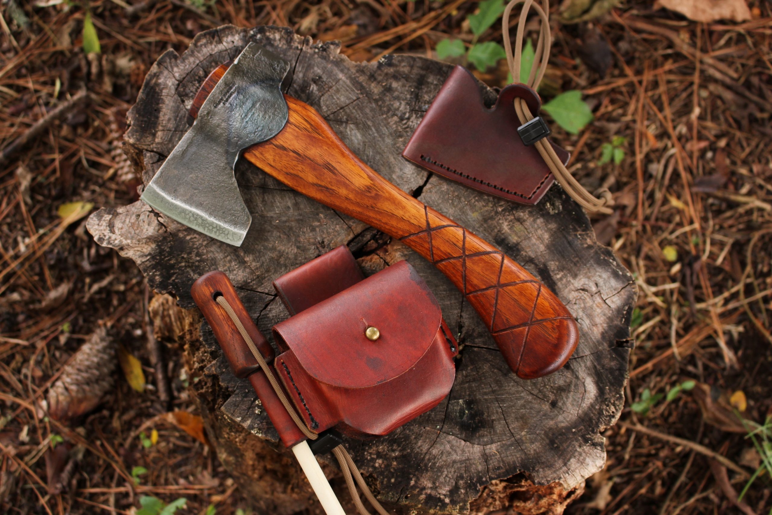 handmade, usa made, usa made axe, hatchet, chopping, wood chopping, outdoor, outdoorsman, survival, backwoodsman, hickory, axe made in america, axes made in the usa, ike bullington, wolf valley forge, valley forge, pack axe, back packing, camping, trail axe, hunting axe, trappers axe, camp axe, bush axe, belt axe, pack axe, leather shoulder rig, chopping axe, leather axe carrier, shoulder sling for axe, carpenter's axe, Wolf Valley Forge, Wolf Valley Forge axe release, Axe Wax, haversack, go back, man purse, man bag, canvas bag, reenactor, reenacting