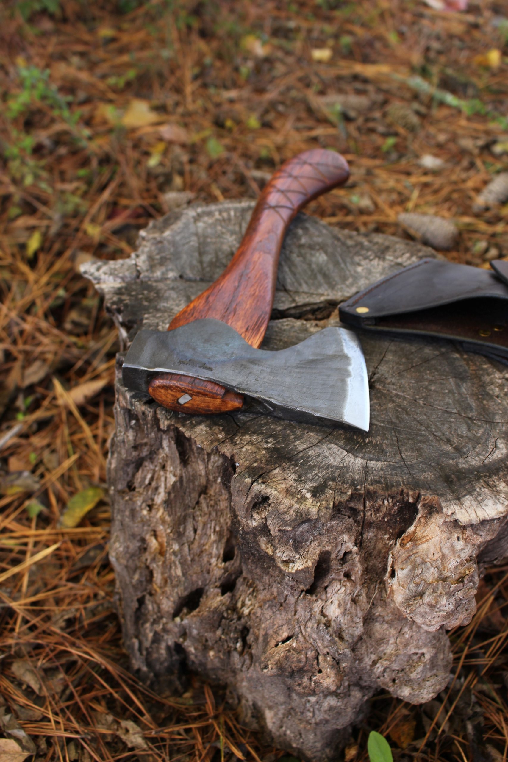 handmade, usa made, usa made axe, hatchet, chopping, wood chopping, outdoor, outdoorsman, survival, backwoodsman, hickory, axe made in america, axes made in the usa, ike bullington, wolf valley forge, valley forge, pack axe, back packing, camping, trail axe, hunting axe, trappers axe, camp axe, bush axe, belt axe, pack axe, leather shoulder rig, chopping axe, leather axe carrier, shoulder sling for axe, carpenter's axe, Wolf Valley Forge, Wolf Valley Forge axe release, Axe Wax, haversack, go back, man purse, man bag, canvas bag, reenactor, reenacting