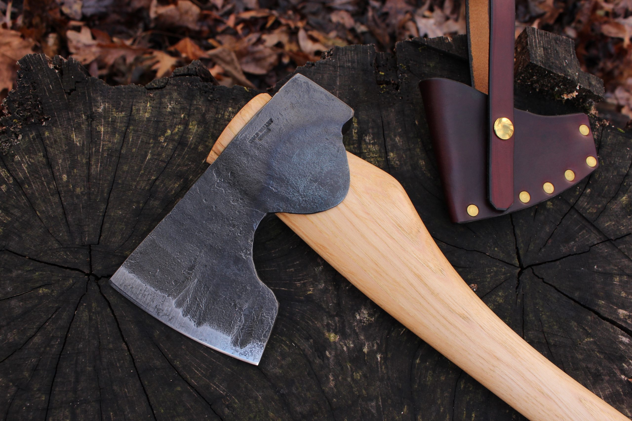 handmade, usa made, usa made axe, hatchet, chopping, wood chopping, outdoor, outdoorsman, survival, backwoodsman, hickory, axe made in america, axes made in the usa, ike bullington, wolf valley forge, valley forge, pack axe, back packing, camping, trail axe, hunting axe, trappers axe, camp axe, bush axe, belt axe, pack axe, leather shoulder rig, chopping axe, leather axe carrier, shoulder sling for axe, carpenter's axe, Wolf Valley Forge, Wolf Valley Forge axe release, Axe Wax, haversack, go back, man purse, man bag, canvas bag, reenactor, reenacting, Trekker Axe, Axe Life