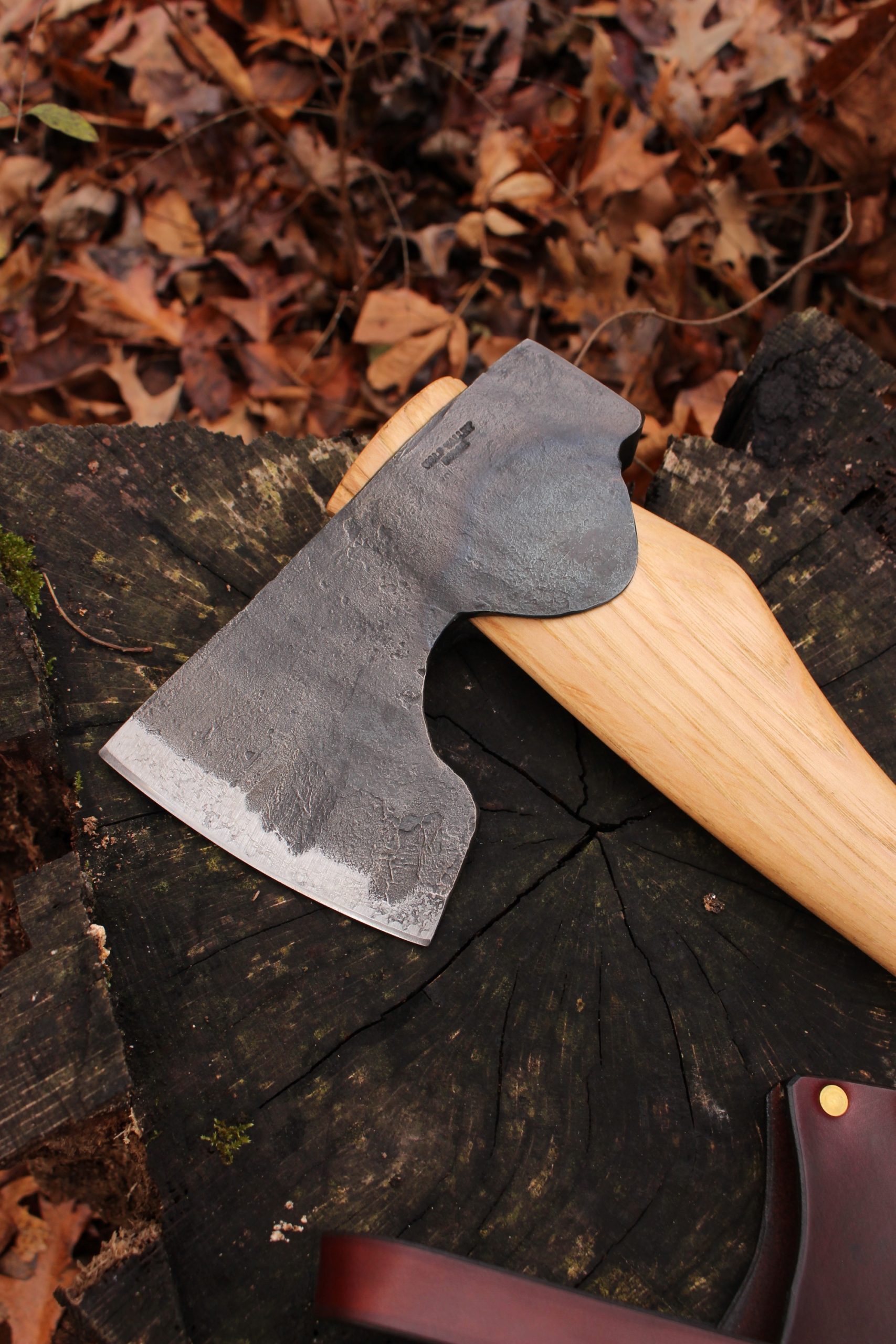 handmade, usa made, usa made axe, hatchet, chopping, wood chopping, outdoor, outdoorsman, survival, backwoodsman, hickory, axe made in america, axes made in the usa, ike bullington, wolf valley forge, valley forge, pack axe, back packing, camping, trail axe, hunting axe, trappers axe, camp axe, bush axe, belt axe, pack axe, leather shoulder rig, chopping axe, leather axe carrier, shoulder sling for axe, carpenter's axe, Wolf Valley Forge, Wolf Valley Forge axe release, Axe Wax, haversack, go back, man purse, man bag, canvas bag, reenactor, reenacting, Trekker Axe, Axe Life