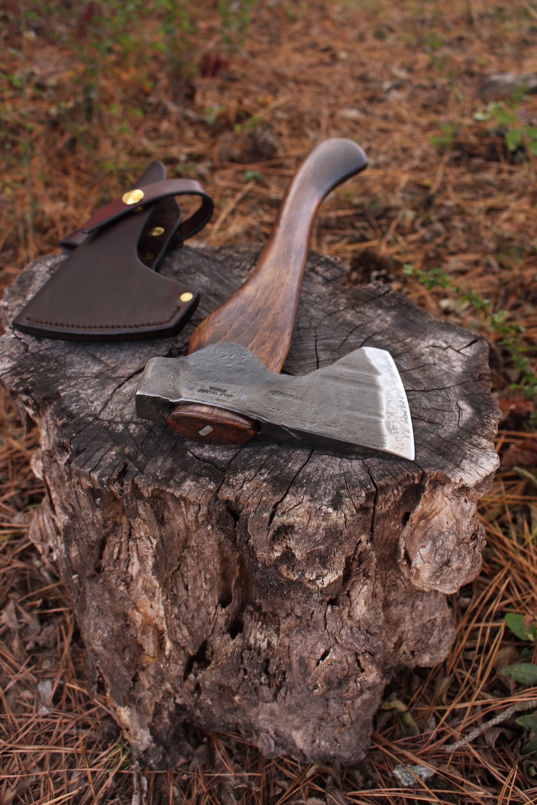 handmade, usa made, usa made axe, hatchet, chopping, wood chopping, outdoor, outdoorsman, survival, backwoodsman, hickory, axe made in america, axes made in the usa, ike bullington, wolf valley forge, valley forge, pack axe, back packing, camping, trail axe, hunting axe, trappers axe, camp axe, bush axe, belt axe, pack axe, leather shoulder rig, chopping axe, leather axe carrier, shoulder sling for axe, carpenter's axe, Wolf Valley Forge, Wolf Valley Forge axe release, Axe Wax, haversack, go back, man purse, man bag, canvas bag, reenactor, reenacting, handforged