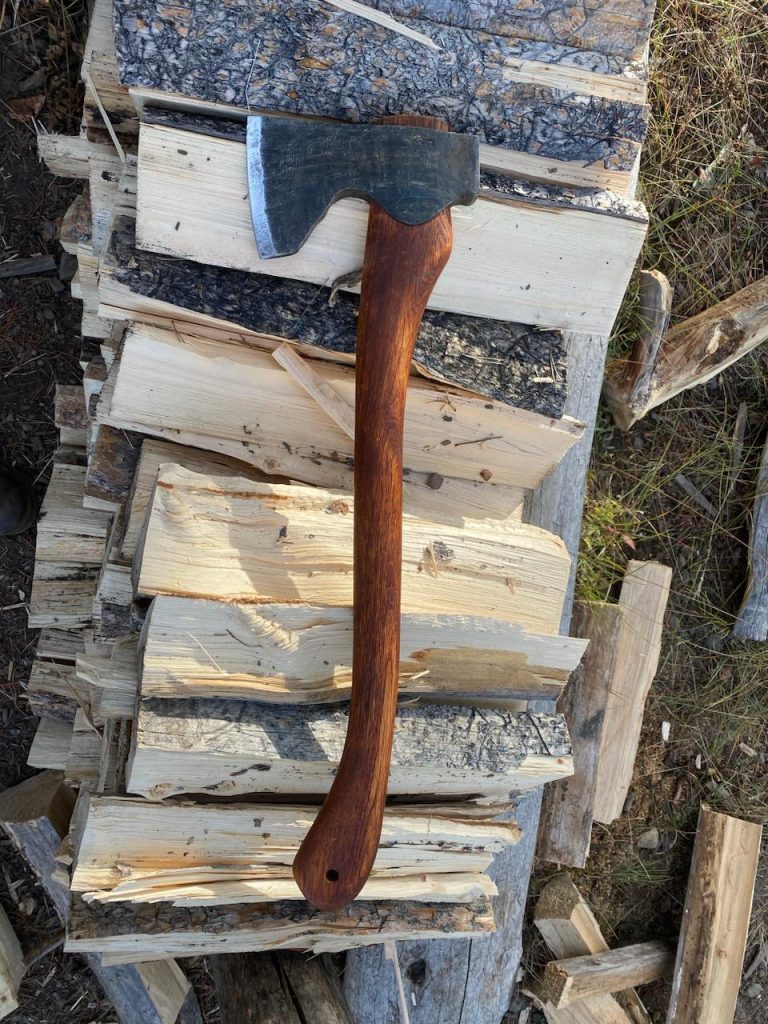 handmade, usa made, usa made axe, hatchet, chopping, wood chopping, outdoor, outdoorsman, survival, backwoodsman, hickory, axe made in america, axes made in the usa, ike bullington, wolf valley forge, valley forge, pack axe, back packing, camping, trail axe, hunting axe, trappers axe, camp axe, bush axe, belt axe, pack axe, leather shoulder rig, chopping axe, leather axe carrier, shoulder sling for axe, carpenter's axe, Wolf Valley Forge, Wolf Valley Forge axe release, Axe Wax, haversack, go back, man purse, man bag, canvas bag, reenactor, reenacting, Trekker Axe, Axe Life