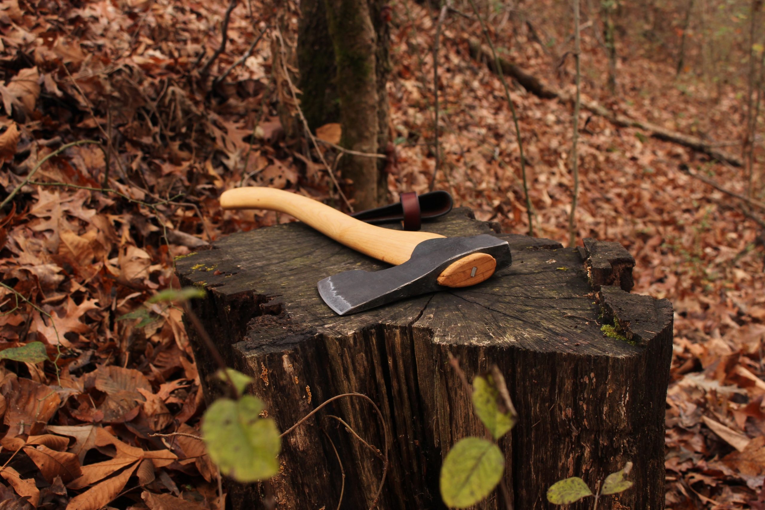 handmade, usa made, usa made axe, hatchet, chopping, wood chopping, outdoor, outdoorsman, survival, backwoodsman, hickory, axe made in america, axes made in the usa, ike bullington, wolf valley forge, valley forge, pack axe, back packing, camping, trail axe, hunting axe, trappers axe, camp axe, bush axe, belt axe, pack axe, leather shoulder rig, chopping axe, leather axe carrier, shoulder sling for axe, carpenter's axe, Wolf Valley Forge, Wolf Valley Forge axe release, Axe Wax, haversack, go back, man purse, man bag, canvas bag, reenactor, reenacting, Trekker Axe, Axe Life, handforged