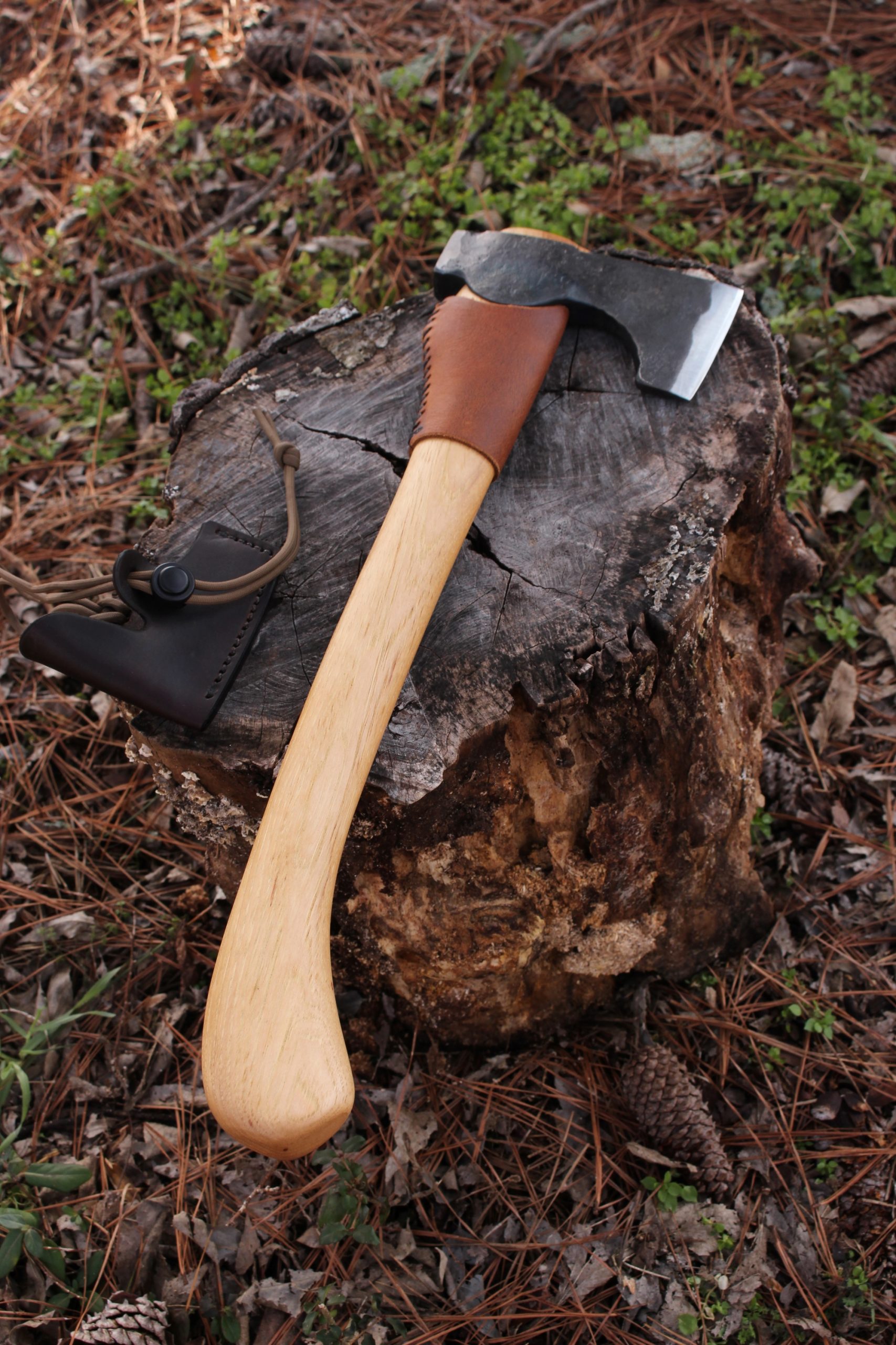 handmade, usa made, usa made axe, hatchet, chopping, wood chopping, outdoor, outdoorsman, survival, backwoodsman, hickory, axe made in america, axes made in the usa, ike bullington, wolf valley forge, valley forge, pack axe, back packing, camping, trail axe, hunting axe, trappers axe, camp axe, bush axe, belt axe, pack axe, leather shoulder rig, chopping axe, leather axe carrier, shoulder sling for axe, carpenter's axe, Wolf Valley Forge, Wolf Valley Forge axe release, Axe Wax, haversack, go bag, man purse, man bag, canvas bag, reenactor, reenacting, Trekker Axe, Axe Life, Splitting Wedge, Handforged, Wedge