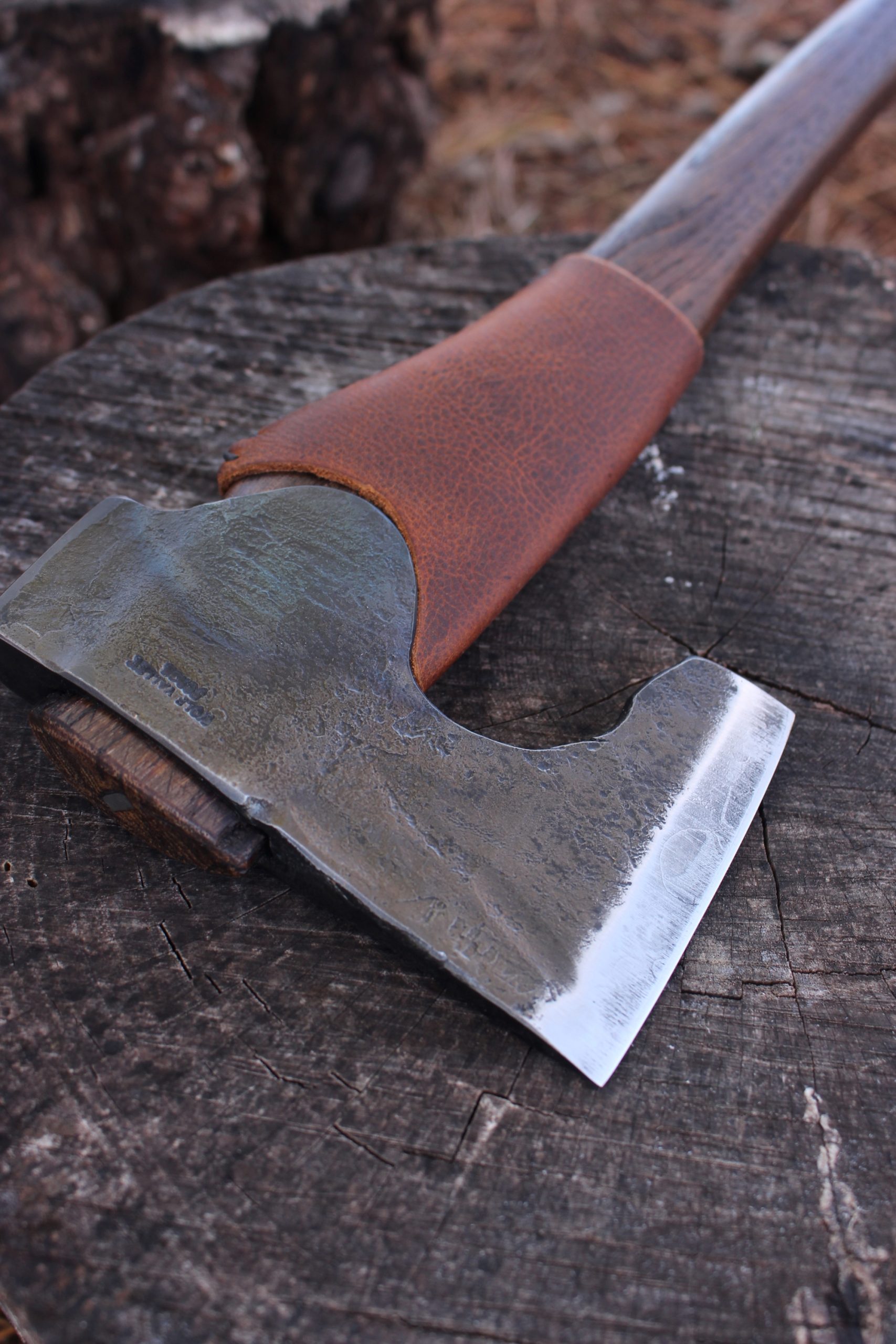 handmade, usa made, usa made axe, hatchet, chopping, wood chopping, outdoor, outdoorsman, survival, backwoodsman, hickory, axe made in america, axes made in the usa, ike bullington, wolf valley forge, valley forge, pack axe, back packing, camping, trail axe, hunting axe, trappers axe, camp axe, bush axe, belt axe, pack axe, leather shoulder rig, chopping axe, leather axe carrier, shoulder sling for axe, carpenter's axe, Wolf Valley Forge, Wolf Valley Forge axe release, Axe Wax, haversack, go bag, man purse, man bag, canvas bag, reenactor, reenacting, Trekker Axe, Axe Life, Splitting Wedge, Handforged, Wedge