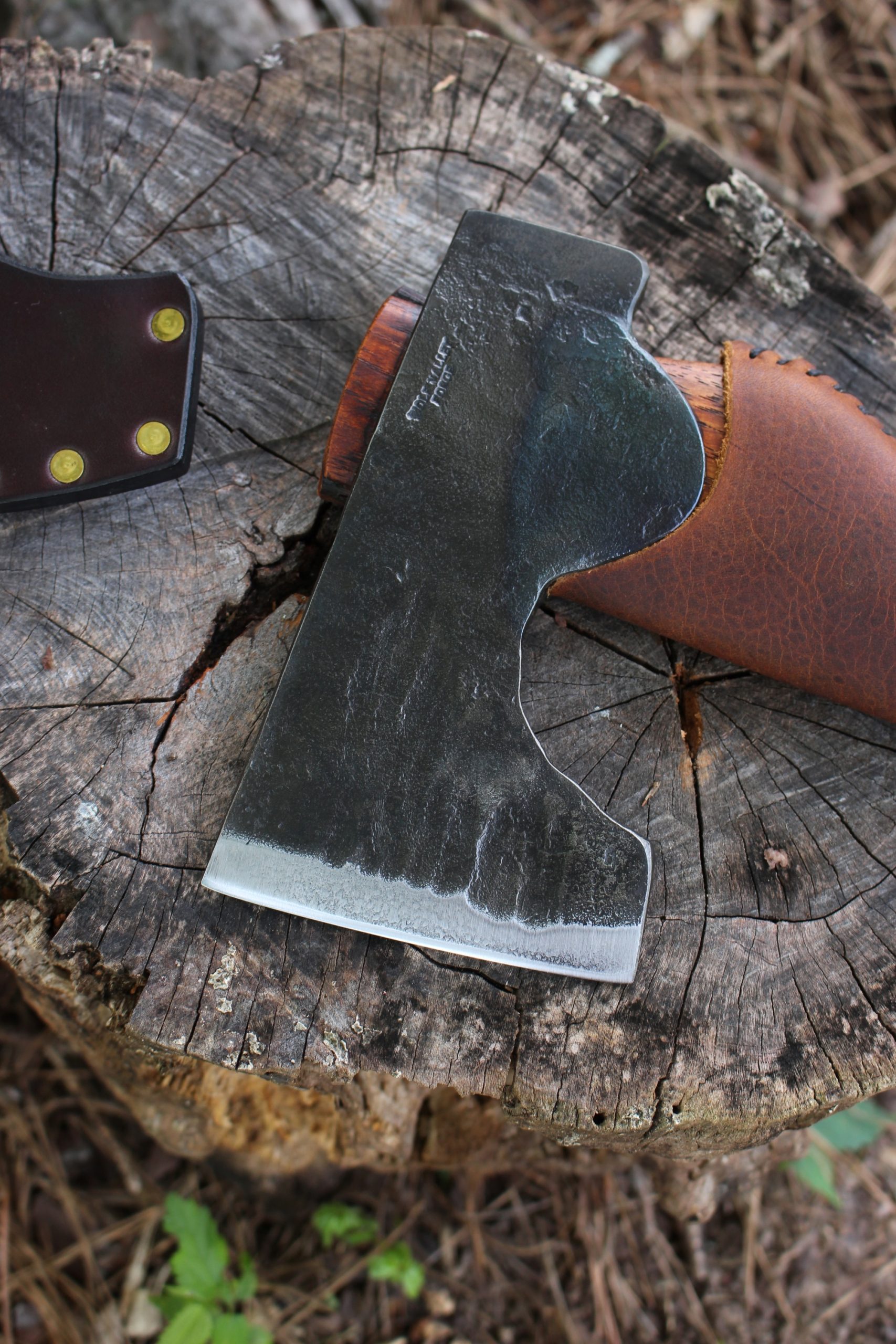 handmade, usa made, usa made axe, hatchet, chopping, wood chopping, outdoor, outdoorsman, survival, backwoodsman, hickory, axe made in america, axes made in the usa, ike bullington, wolf valley forge, valley forge, pack axe, back packing, camping, trail axe, hunting axe, trappers axe, camp axe, bush axe, belt axe, pack axe, leather shoulder rig, chopping axe, leather axe carrier, shoulder sling for axe, carpenter's axe, Wolf Valley Forge, Wolf Valley Forge axe release, Axe Wax, haversack, go bag, man purse, man bag, canvas bag, reenactor, reenacting, Trekker Axe, Axe Life, Splitting Wedge, Handforged, Wedge