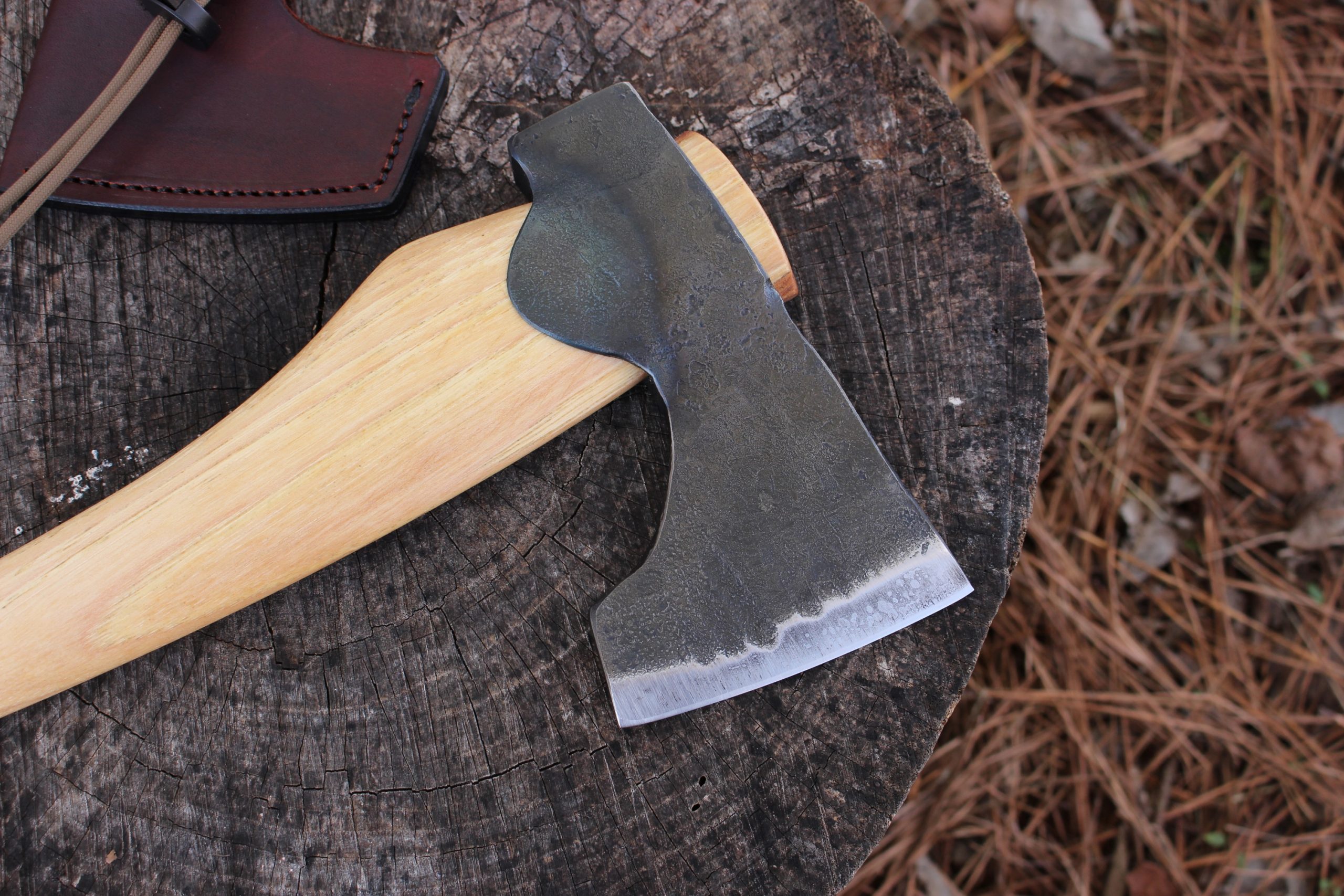 handmade, usa made, usa made axe, hatchet, chopping, wood chopping, outdoor, outdoorsman, survival, backwoodsman, hickory, axe made in america, axes made in the usa, ike bullington, wolf valley forge, valley forge, pack axe, back packing, camping, trail axe, hunting axe, trappers axe, camp axe, bush axe, belt axe, pack axe, leather shoulder rig, chopping axe, leather axe carrier, shoulder sling for axe, carpenter's axe, Wolf Valley Forge, Wolf Valley Forge axe release, Axe Wax, haversack, go bag, man purse, man bag, canvas bag, reenactor, reenacting, Trekker Axe, Axe Life, Splitting Wedge, Handforged, Wedge