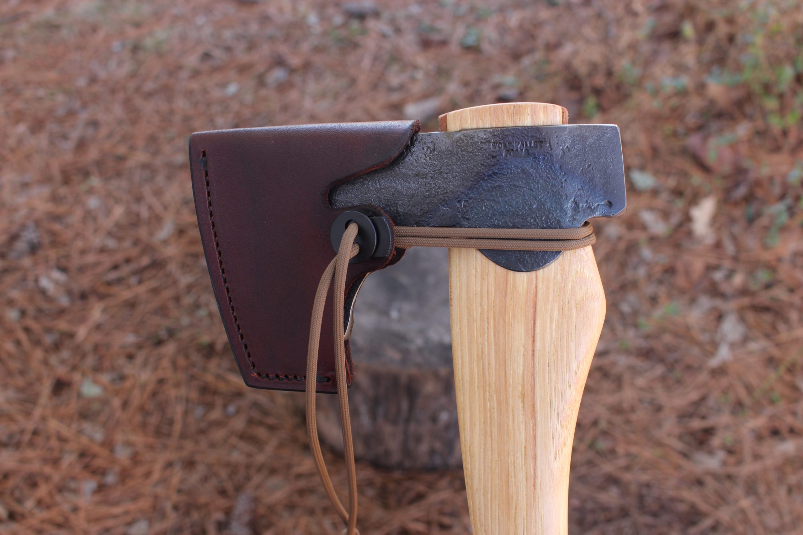 handmade, usa made, usa made axe, hatchet, chopping, wood chopping, outdoor, outdoorsman, survival, backwoodsman, hickory, axe made in america, axes made in the usa, ike bullington, wolf valley forge, valley forge, pack axe, back packing, camping, trail axe, hunting axe, trappers axe, camp axe, bush axe, belt axe, pack axe, leather shoulder rig, chopping axe, leather axe carrier, shoulder sling for axe, carpenter's axe, Wolf Valley Forge, Wolf Valley Forge axe release, Axe Wax, haversack, go back, man purse, man bag, canvas bag, reenactor, reenacting, Trekker Axe, Axe Life, handforged