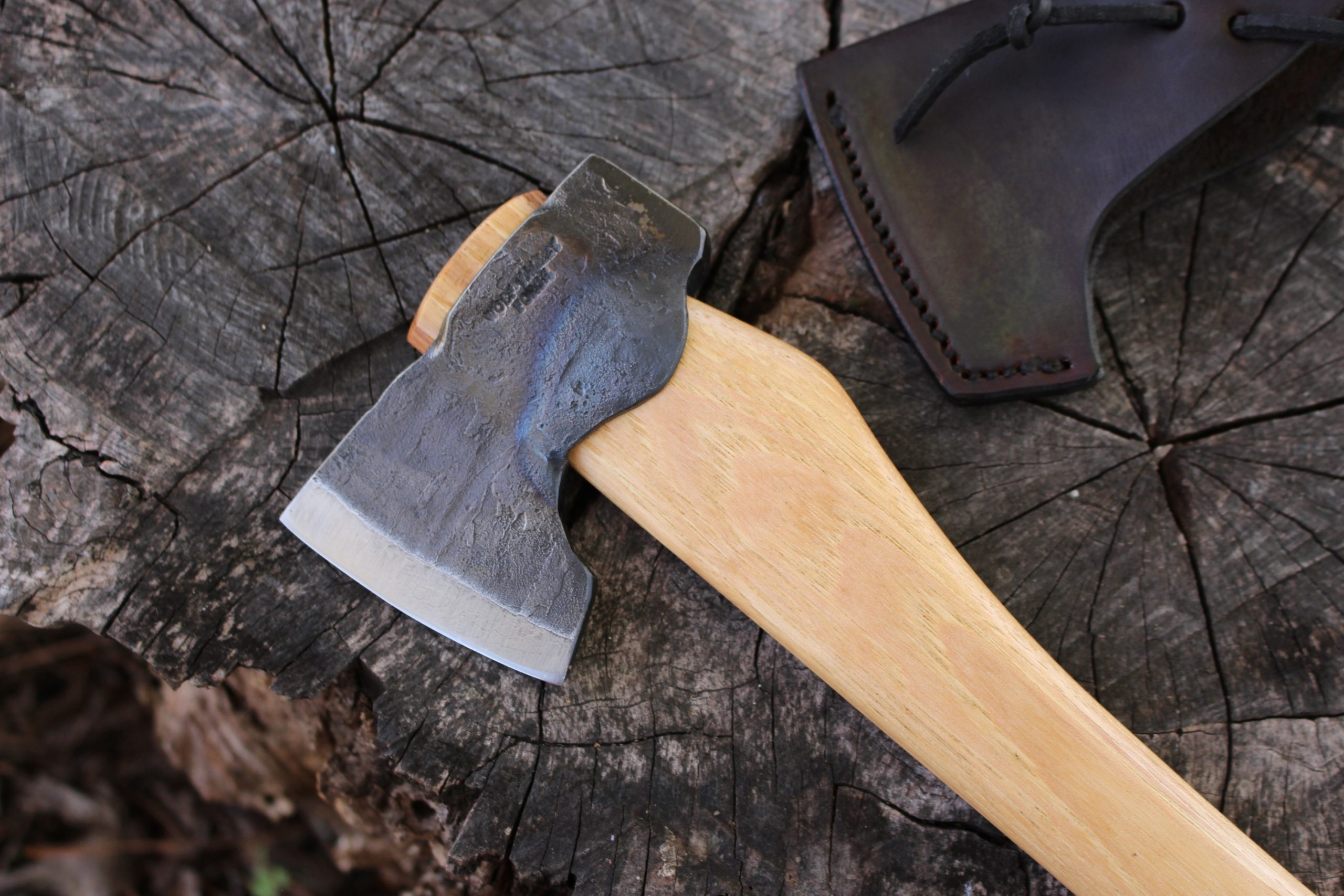 handmade, usa made, usa made axe, hatchet, chopping, wood chopping, outdoor, outdoorsman, survival, backwoodsman, hickory, axe made in america, axes made in the usa, ike bullington, wolf valley forge, valley forge, pack axe, back packing, camping, trail axe, hunting axe, trappers axe, camp axe, bush axe, belt axe, pack axe, leather shoulder rig, chopping axe, leather axe carrier, shoulder sling for axe, carpenter's axe, Wolf Valley Forge, Wolf Valley Forge axe release, Axe Wax, haversack, go back, man purse, man bag, canvas bag, reenactor, reenacting, Trekker Axe, Axe Life