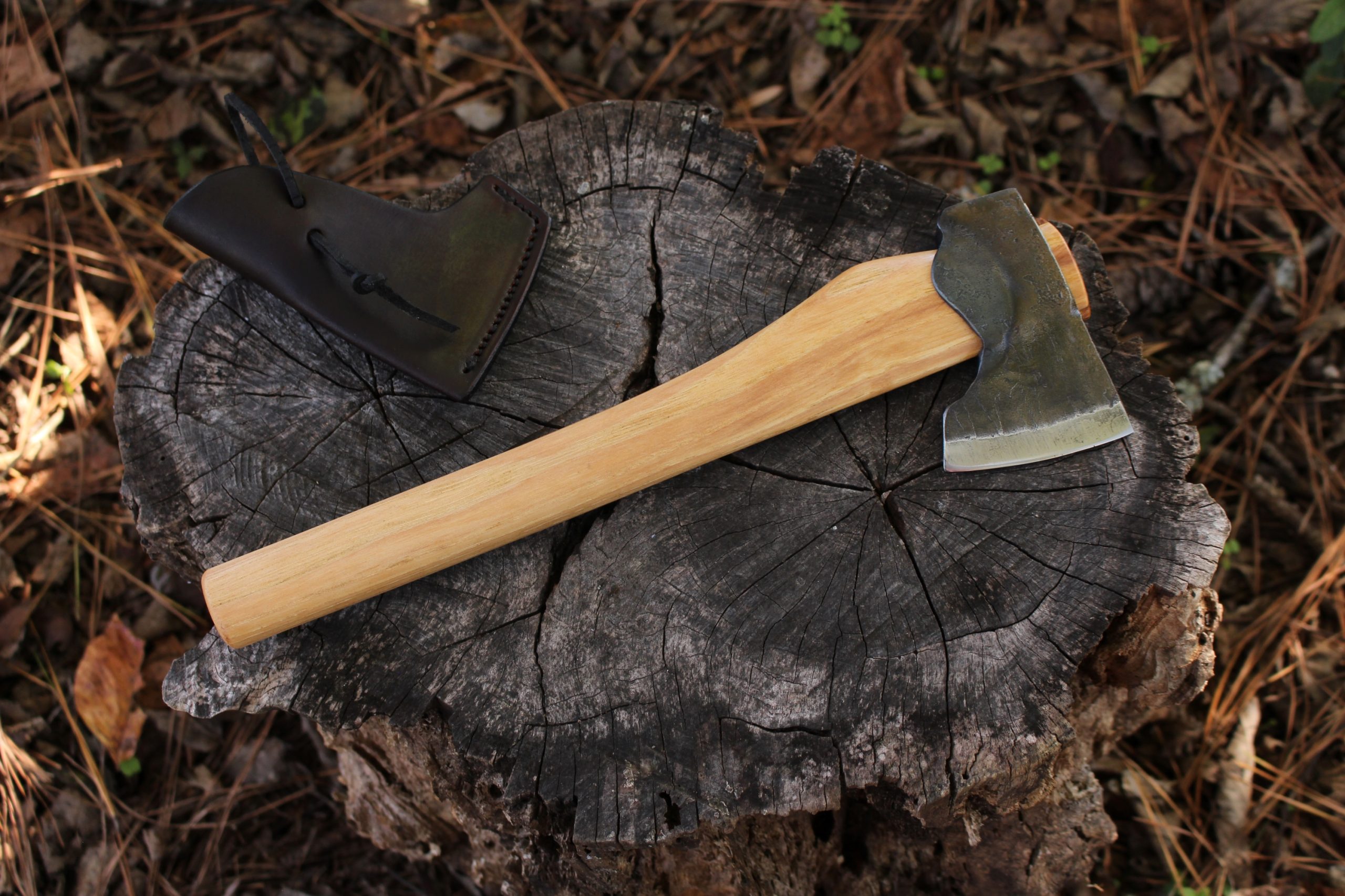 handmade, usa made, usa made axe, hatchet, chopping, wood chopping, outdoor, outdoorsman, survival, backwoodsman, hickory, axe made in america, axes made in the usa, ike bullington, wolf valley forge, valley forge, pack axe, back packing, camping, trail axe, hunting axe, trappers axe, camp axe, bush axe, belt axe, pack axe, leather shoulder rig, chopping axe, leather axe carrier, shoulder sling for axe, carpenter's axe, Wolf Valley Forge, Wolf Valley Forge axe release, Axe Wax, haversack, go back, man purse, man bag, canvas bag, reenactor, reenacting, Trekker Axe, Axe Life