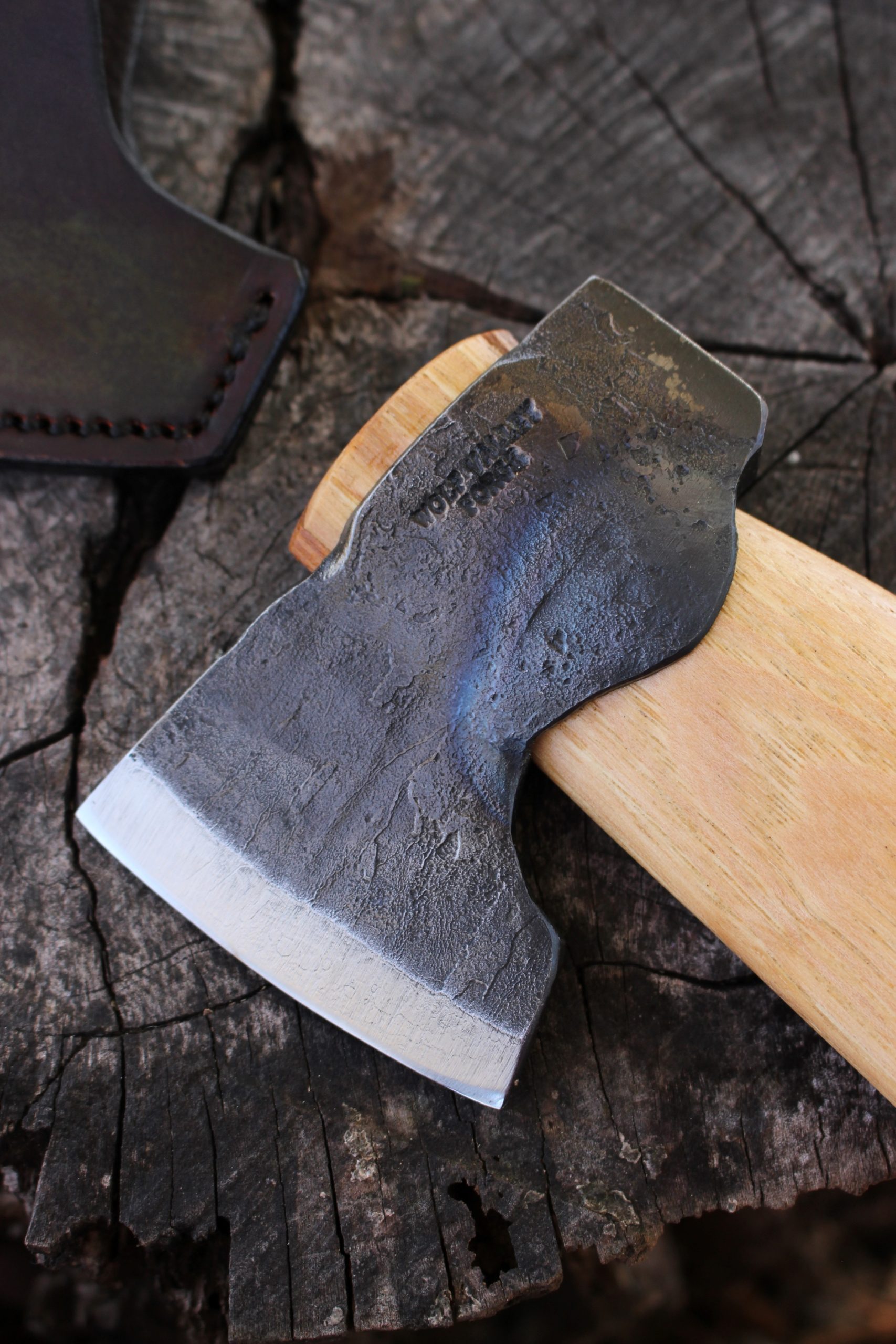 handmade, usa made, usa made axe, hatchet, chopping, wood chopping, outdoor, outdoorsman, survival, backwoodsman, hickory, axe made in america, axes made in the usa, ike bullington, wolf valley forge, valley forge, pack axe, back packing, camping, trail axe, hunting axe, trappers axe, camp axe, bush axe, belt axe, pack axe, leather shoulder rig, chopping axe, leather axe carrier, shoulder sling for axe, carpenter's axe, Wolf Valley Forge, Wolf Valley Forge axe release, Axe Wax, haversack, go back, man purse, man bag, canvas bag, reenactor, reenacting, Trekker Axe, Axe Life