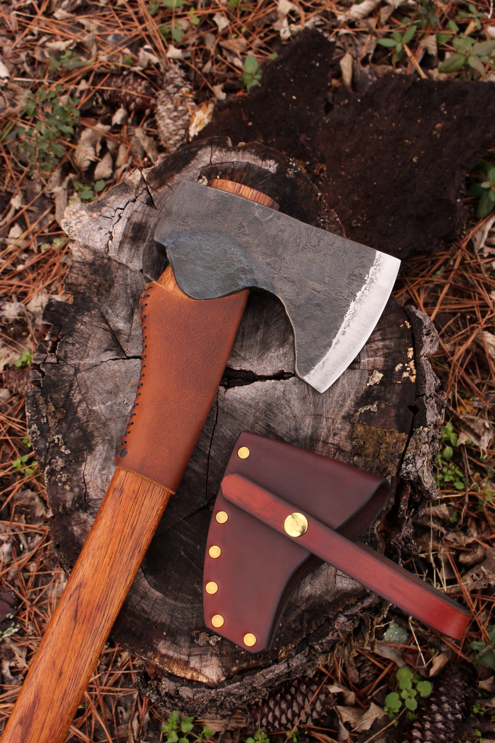 handmade, usa made, usa made axe, hatchet, chopping, wood chopping, outdoor, outdoorsman, survival, backwoodsman, hickory, axe made in america, axes made in the usa, ike bullington, wolf valley forge, valley forge, pack axe, back packing, camping, trail axe, hunting axe, trappers axe, camp axe, bush axe, belt axe, pack axe, leather shoulder rig, chopping axe, leather axe carrier, shoulder sling for axe, carpenter's axe, Wolf Valley Forge, Wolf Valley Forge axe release, Axe Wax, haversack, go back, man purse, man bag, canvas bag, reenactor, reenacting, Trekker Axe, Axe Life, handforged