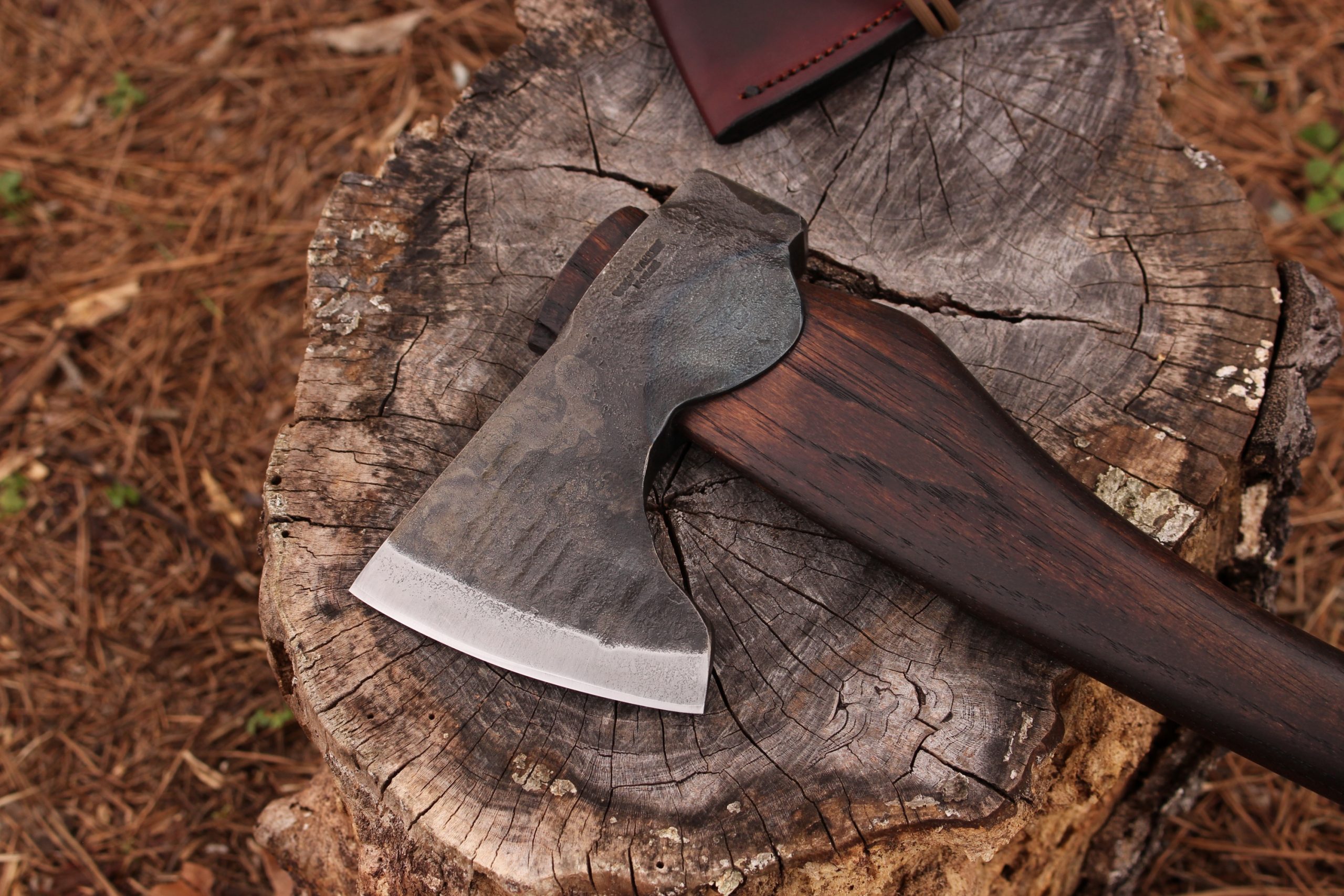 handmade, usa made, usa made axe, hatchet, chopping, wood chopping, outdoor, outdoorsman, survival, backwoodsman, hickory, axe made in america, axes made in the usa, ike bullington, wolf valley forge, valley forge, pack axe, back packing, camping, trail axe, hunting axe, trappers axe, camp axe, bush axe, belt axe, pack axe, leather shoulder rig, chopping axe, leather axe carrier, shoulder sling for axe, carpenter's axe, Wolf Valley Forge, Wolf Valley Forge axe release, Axe Wax, haversack, go bag, man purse, man bag, canvas bag, reenactor, reenacting, Trekker Axe, Axe Life, Splitting Wedge, Handforged, Wedge
