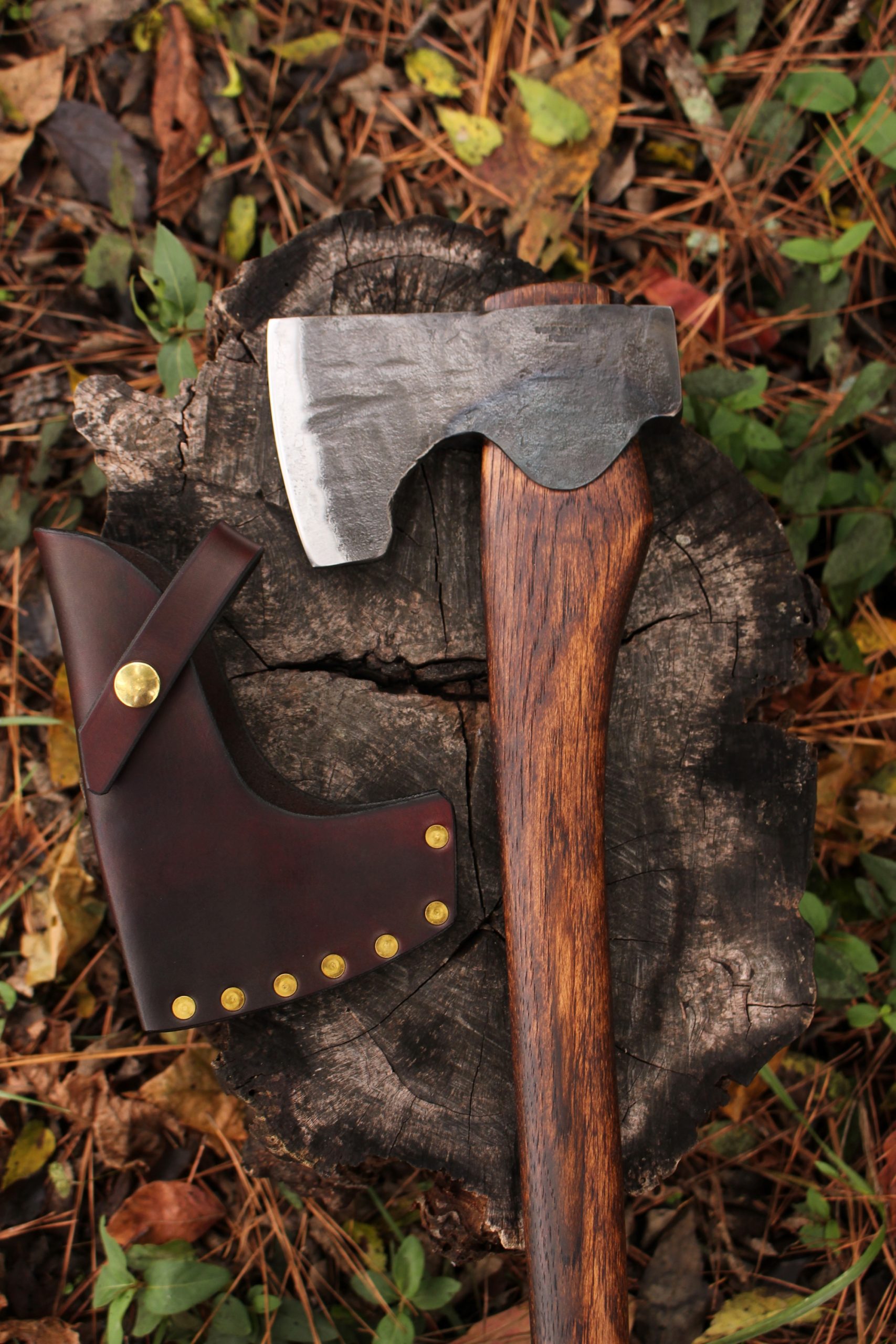 handmade, usa made, usa made axe, hatchet, chopping, wood chopping, outdoor, outdoorsman, survival, backwoodsman, hickory, axe made in america, axes made in the usa, ike bullington, wolf valley forge, valley forge, pack axe, back packing, camping, trail axe, hunting axe, trappers axe, camp axe, bush axe, belt axe, pack axe, leather shoulder rig, chopping axe, leather axe carrier, shoulder sling for axe, carpenter's axe, Wolf Valley Forge, Wolf Valley Forge axe release, Axe Wax, haversack, go back, man purse, man bag, canvas bag, reenactor, reenacting