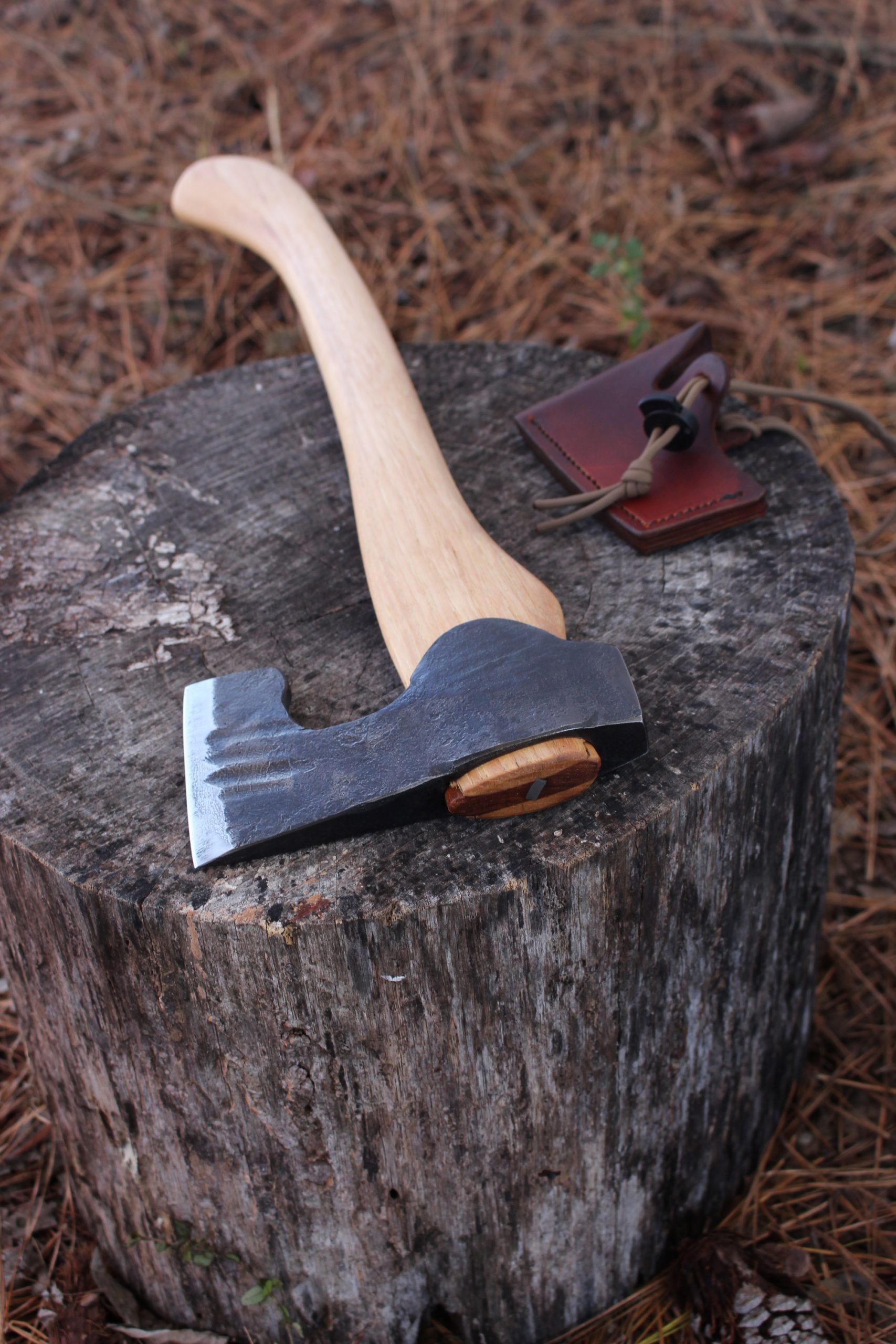 handmade, usa made, usa made axe, hatchet, chopping, wood chopping, outdoor, outdoorsman, survival, backwoodsman, hickory, axe made in america, axes made in the usa, ike bullington, wolf valley forge, valley forge, pack axe, back packing, camping, trail axe, hunting axe, trappers axe, camp axe, bush axe, belt axe, pack axe, leather shoulder rig, chopping axe, leather axe carrier, shoulder sling for axe, carpenter's axe, Wolf Valley Forge, Wolf Valley Forge axe release, Axe Wax, haversack, go back, man purse, man bag, canvas bag, reenactor, reenacting, Trekker Axe, Axe Life